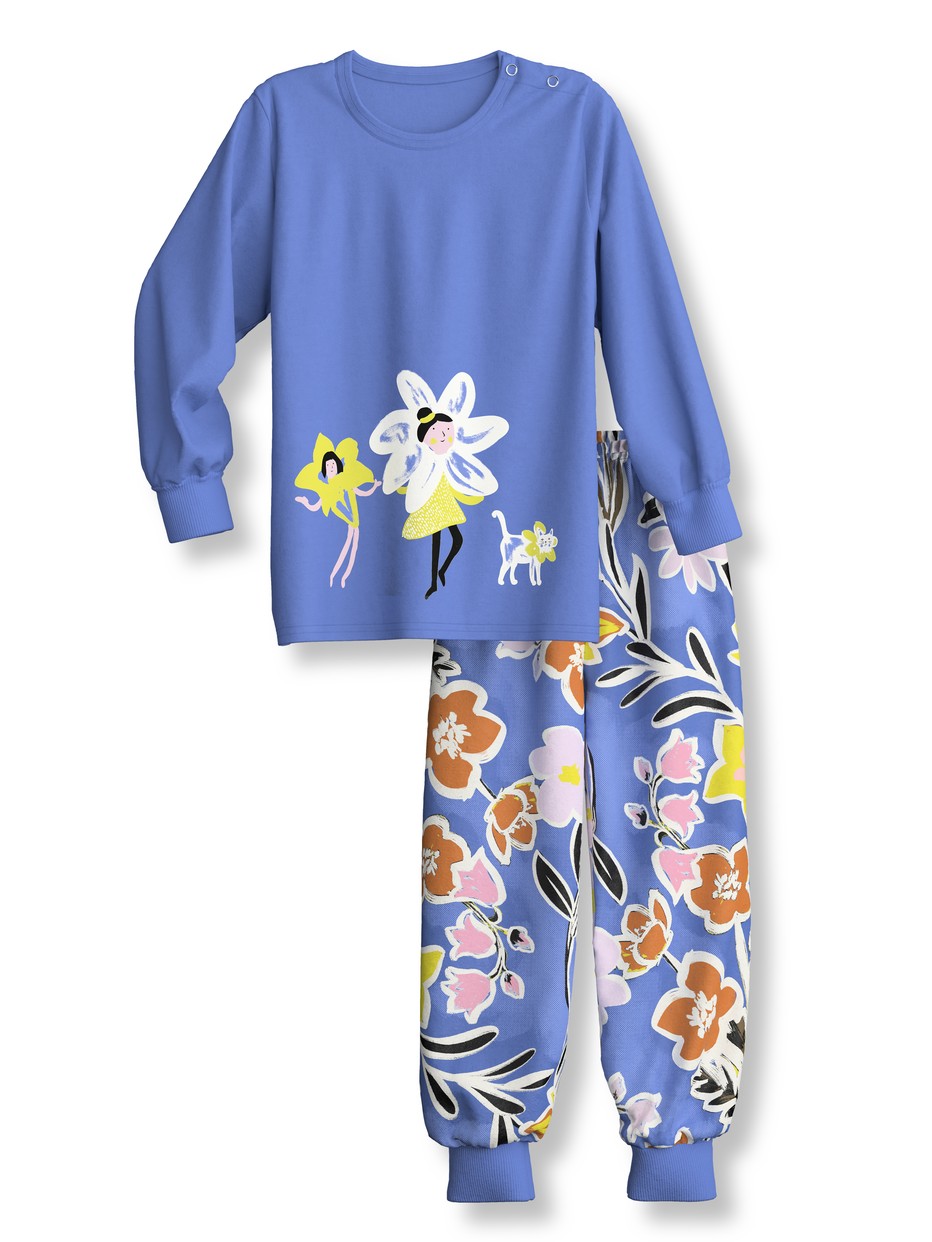 Multipack Kids - Pyjama with cuff made of 100% Cotton in Purple, , from the Toddlers Flowers series by CALIDA