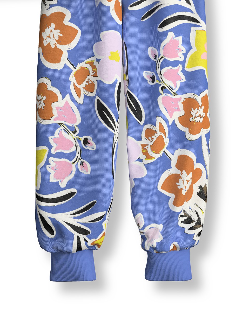 Kids - Pyjama with cuff made of 100% Cotton in Purple, , from the Toddlers Flowers series by CALIDA