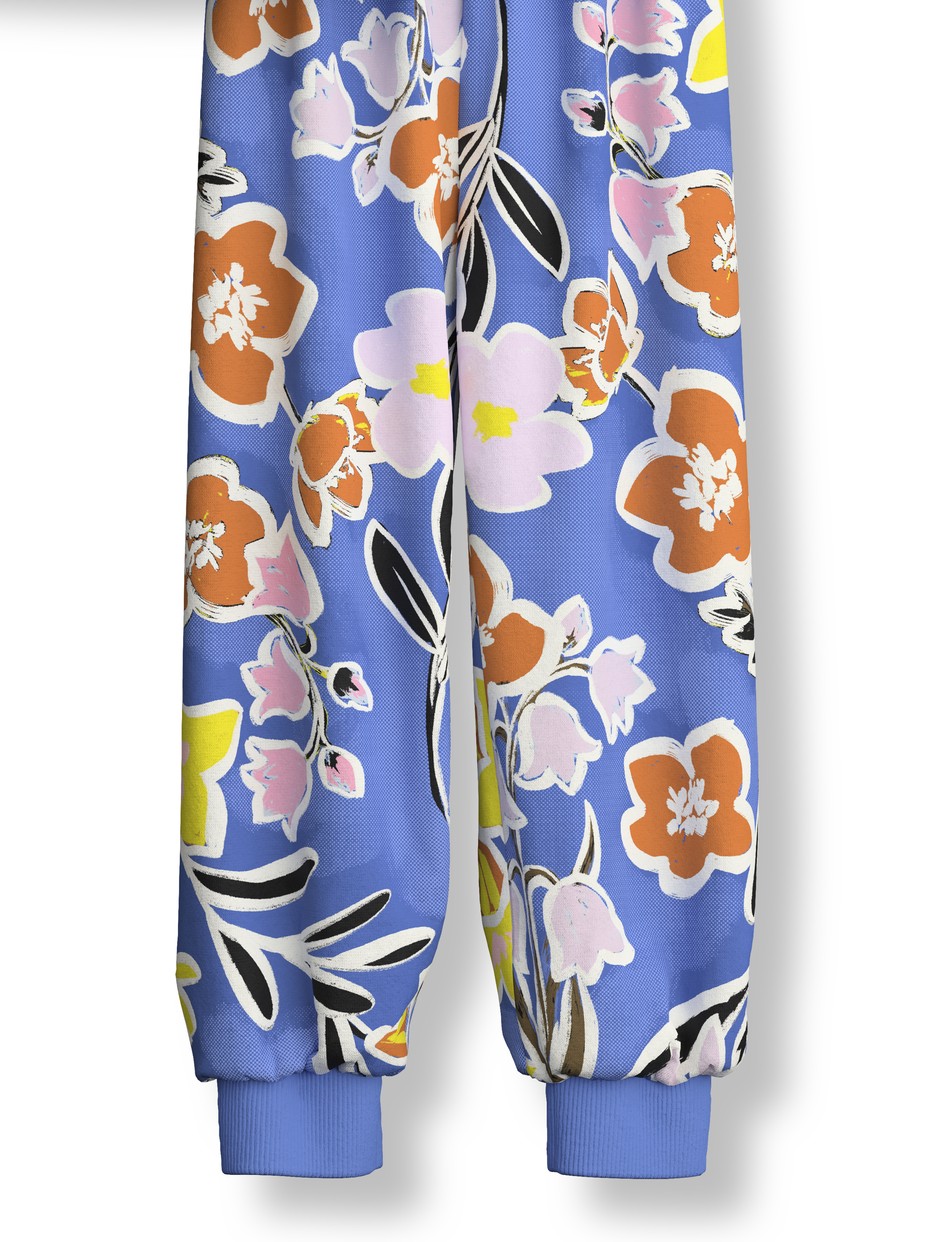 Kids - Pyjama with cuff made of 100% Cotton in Purple, , from the Toddlers Flowers series by CALIDA