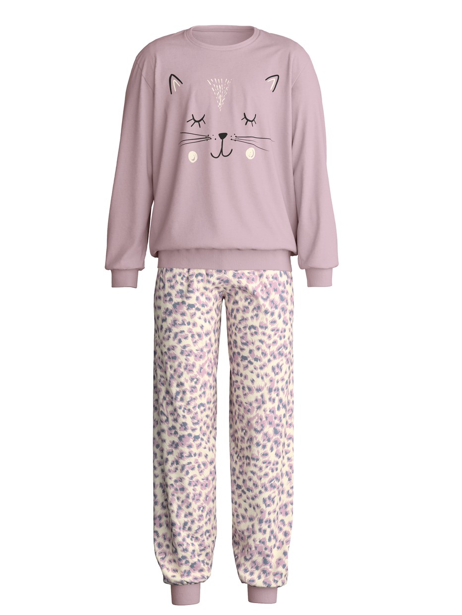Kids - Pyjama with cuff made of 100% Cotton in Light pink, , from the Kids Cat series by CALIDA