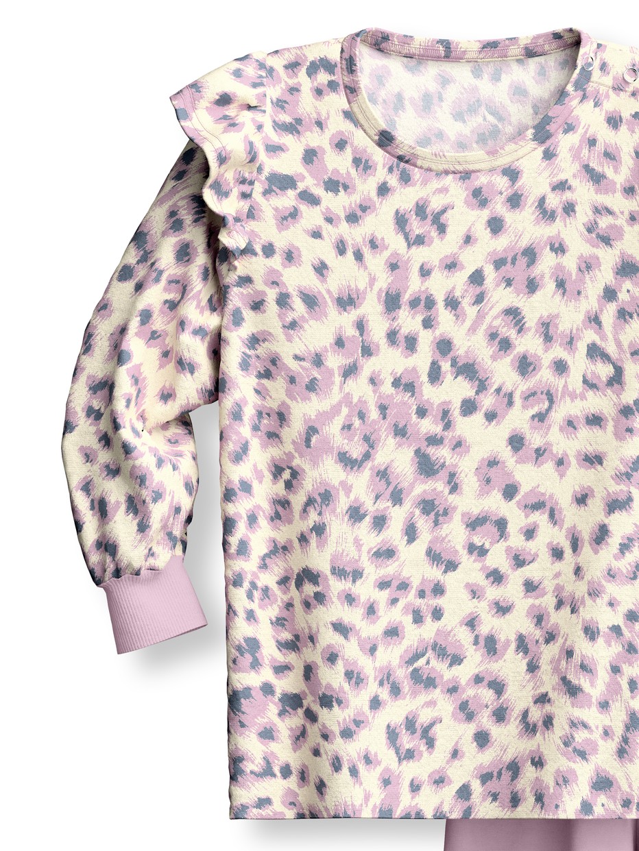 Kids - Pyjama with cuff made of 100% Cotton in Purple, , from the Toddlers Cat series by CALIDA
