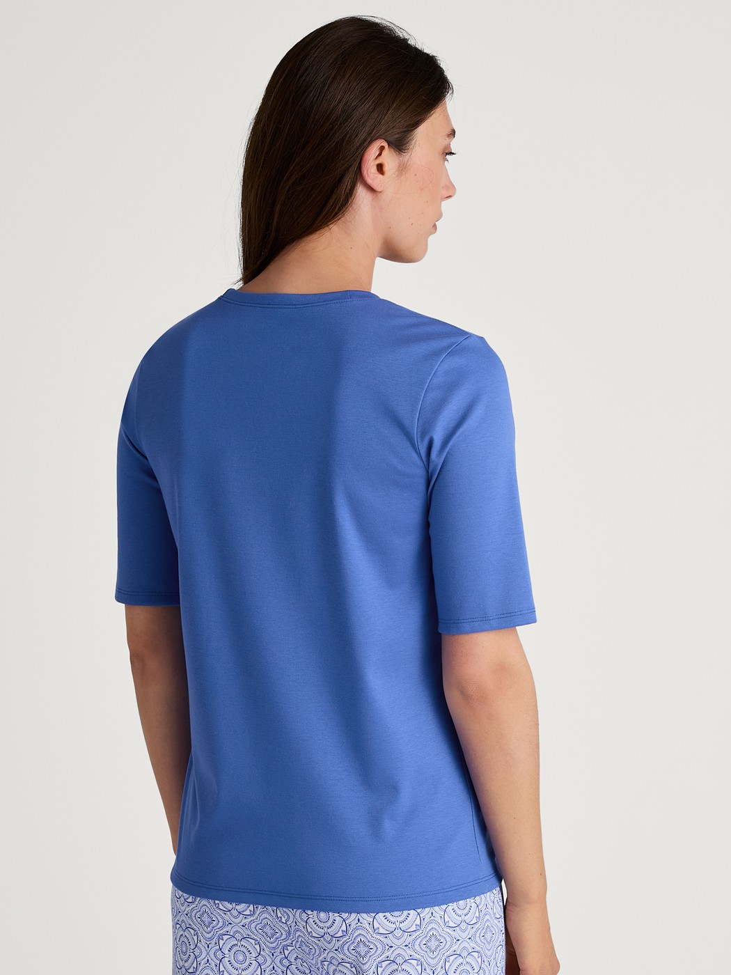 【COSYHARU】Mariru Overlock Short Sleeve Tee CALIDA Favourites Marine Short-sleeved shirt