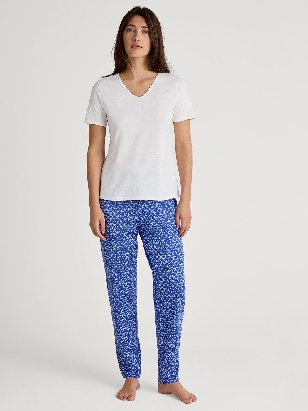 CALIDA Favourites T-Shirt Donna Maniche Lunghe - Puro Cotone Crema - Taglia 42/44