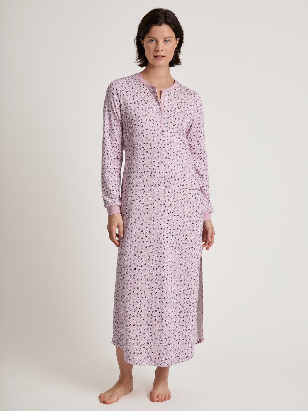 Long sleeved nightdress fragrant lilac M 46 48 33256 283 M