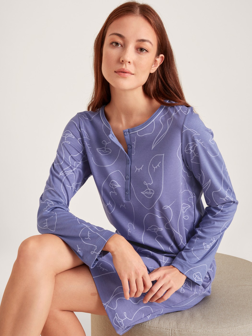 Sleepshirt length 100cm twilight purple L 48 50 33429 326 L