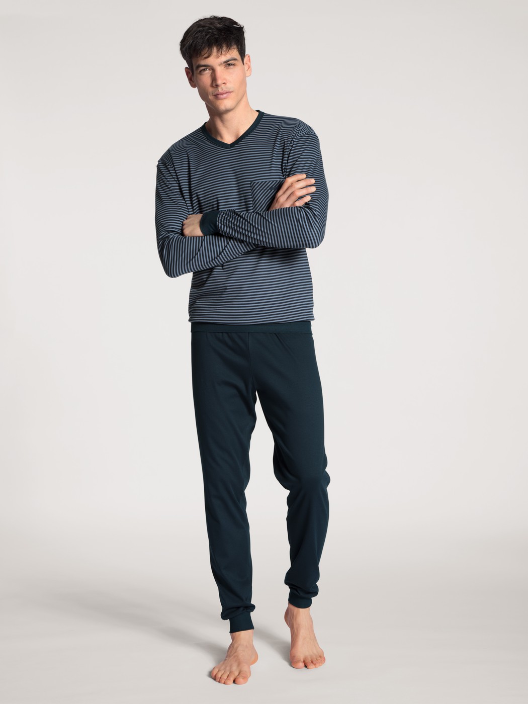 Pyjama with cuff dark sapphire L 41767 479 L