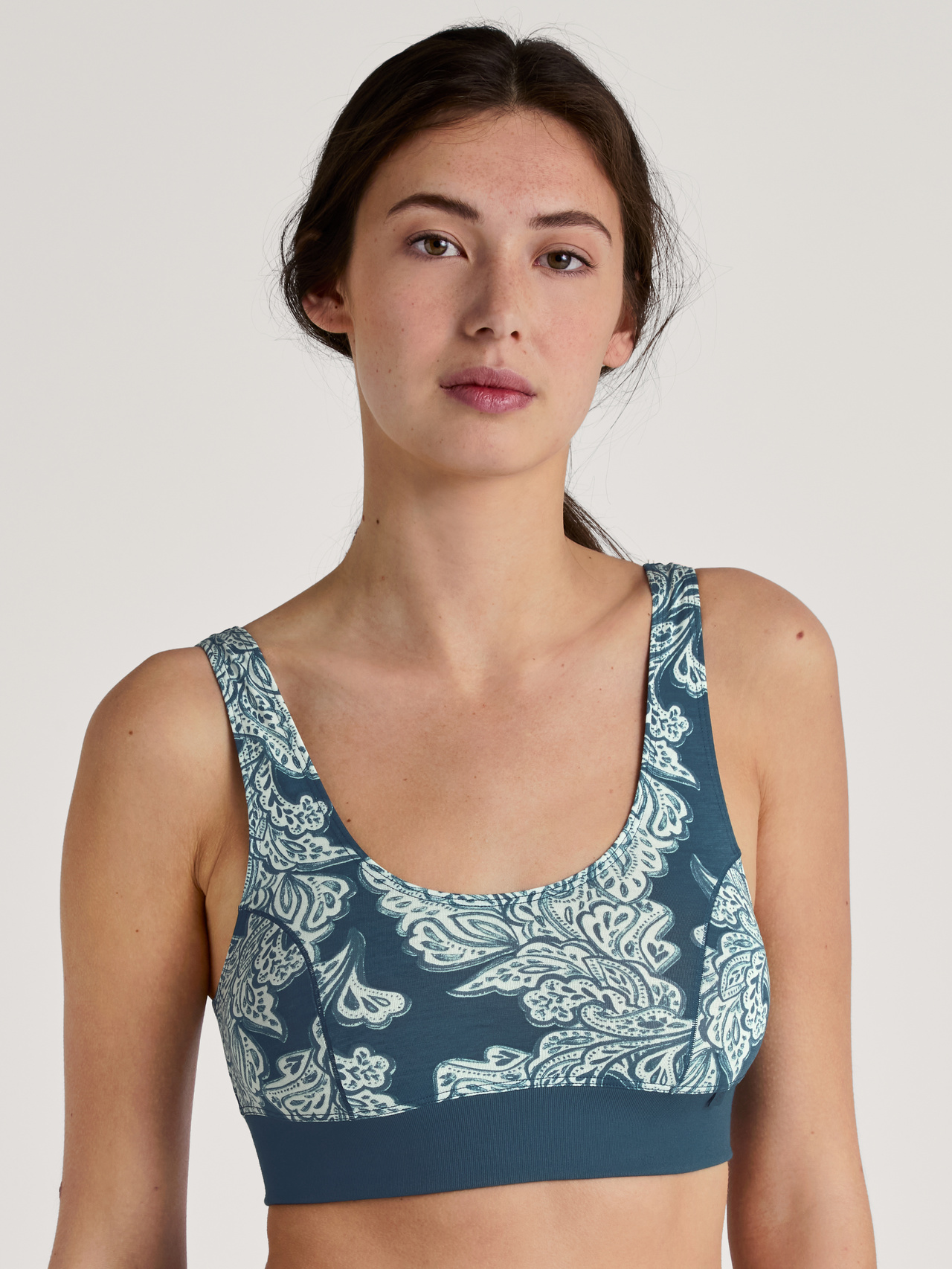 CALIDA Elastic Trend Bustier mit Softbundfür Damen, S, Türkis, So bequem kann sportlich sein