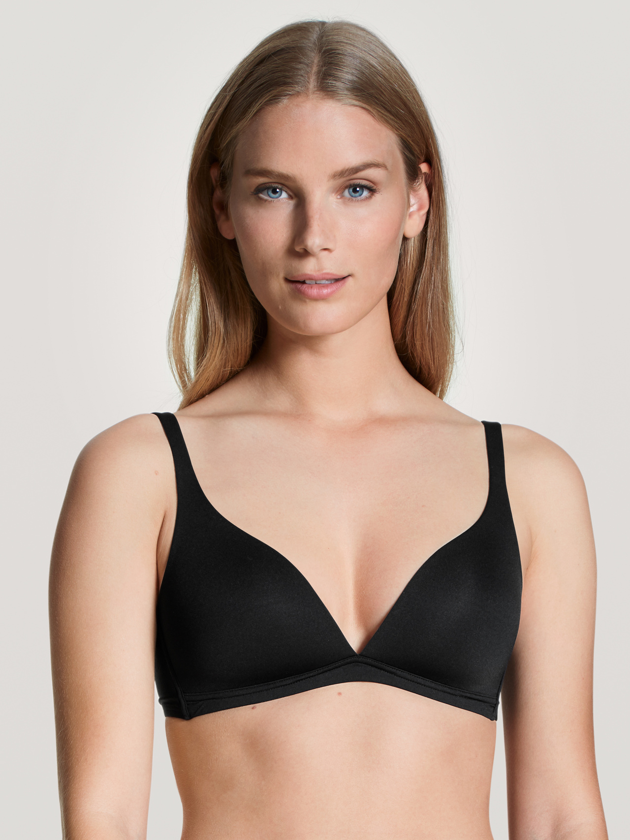 CALIDA Eco Sense Triangel-BH ohne Bügelfür Damen, 70A, Schwarz, Geschmeidig zur Haut, gut zur Umwelt