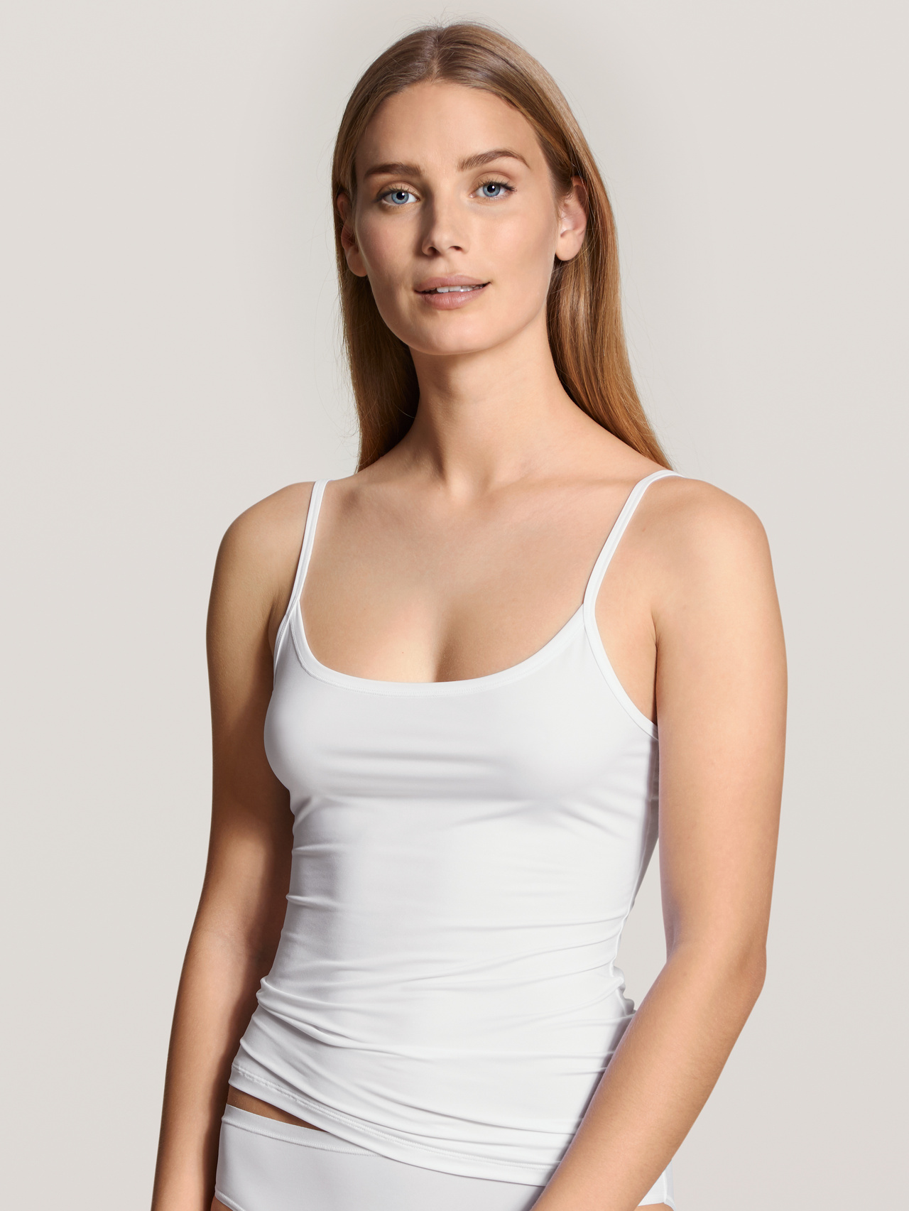 CALIDA Eco Sense Spaghetti-Topfür Damen, S, Weiß, Geschmeidig zur Haut, gut zur Umwelt