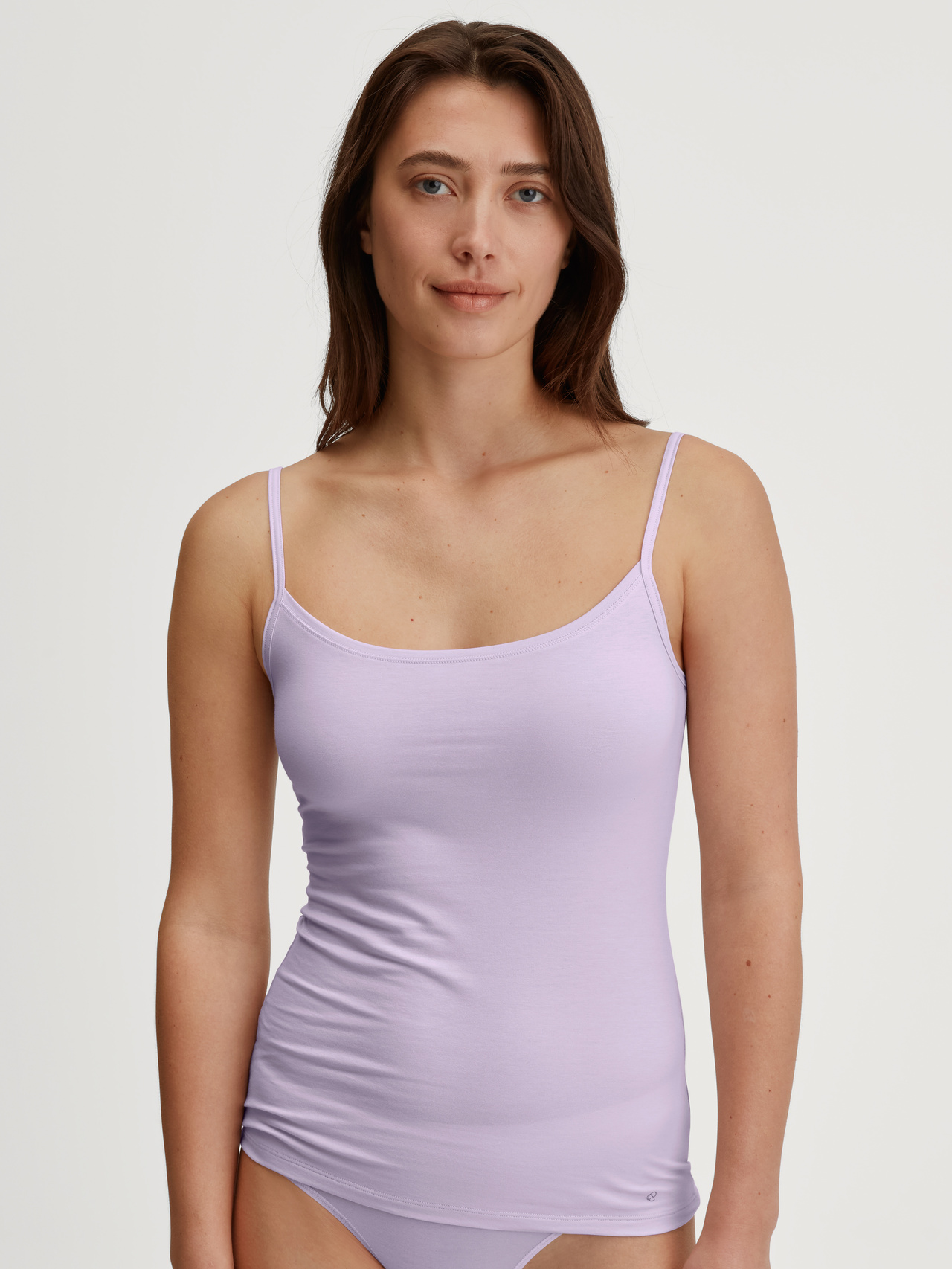 CALIDA Natural Comfort Spaghetti-Topfür Damen, S, Violett, Beste Baumwolle, kompromissloser Komfort für jeden Tag