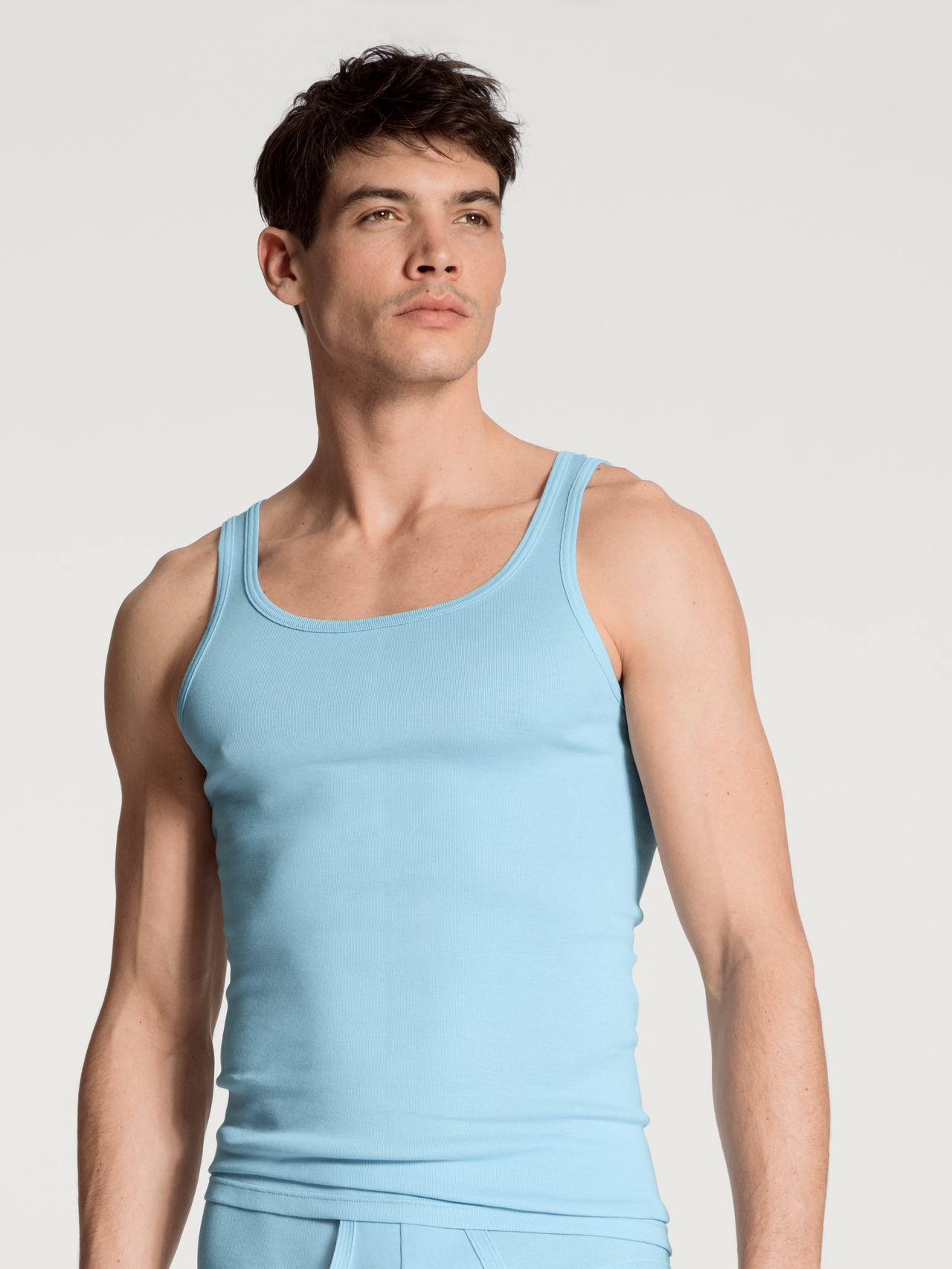 CALIDA Twisted Cotton Tank-Topfür Herren, XXL, Blau, Zeitlos gut, kompromisslos komfortabel