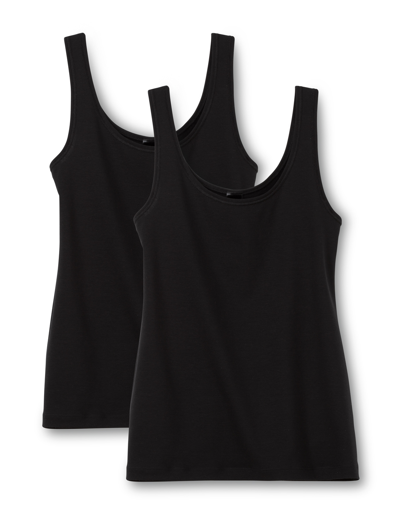 CALIDA Benefit Women Tank-Top, 2er-Packfür Damen, M, Schwarz, Wohlgefühl im Doppelpack