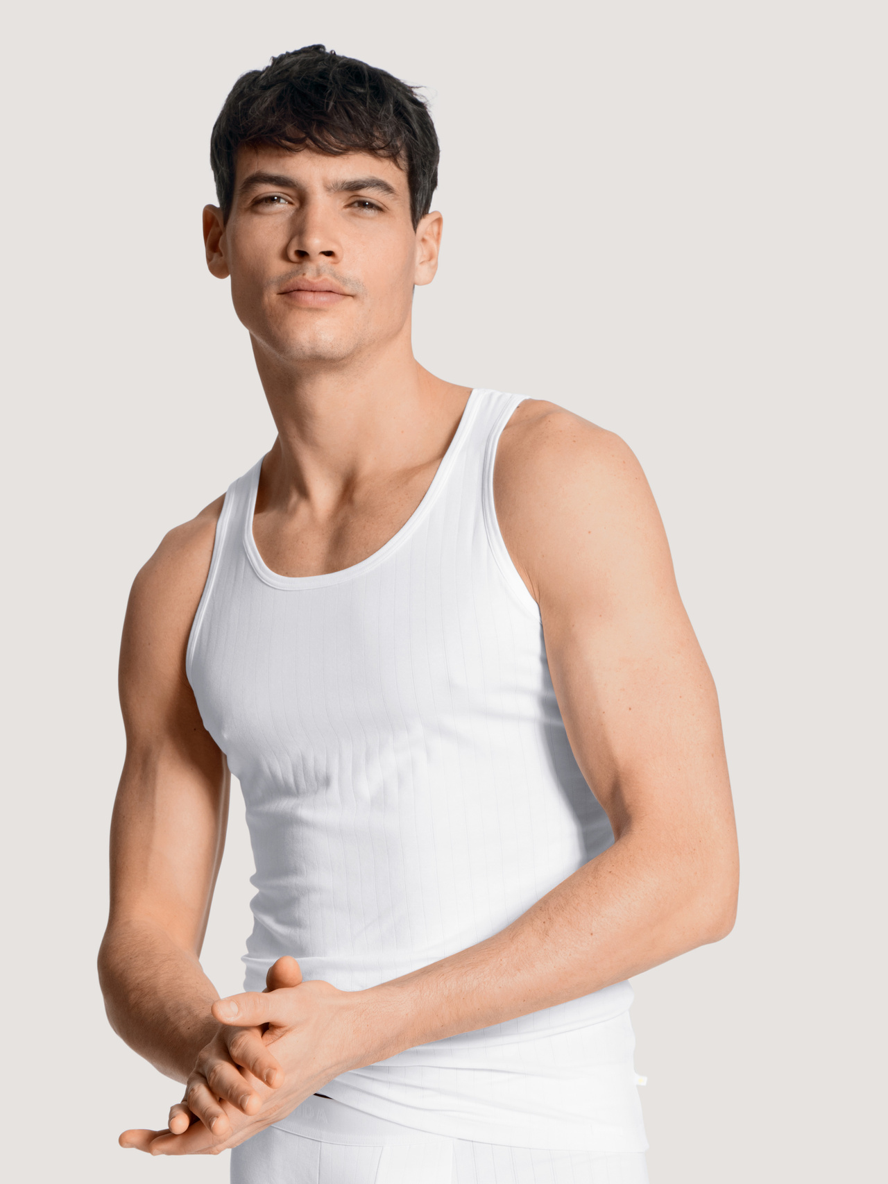 CALIDA Pure & Style Tank-Topfür Herren, XXL, Weiß, Klimaanlage für darunter