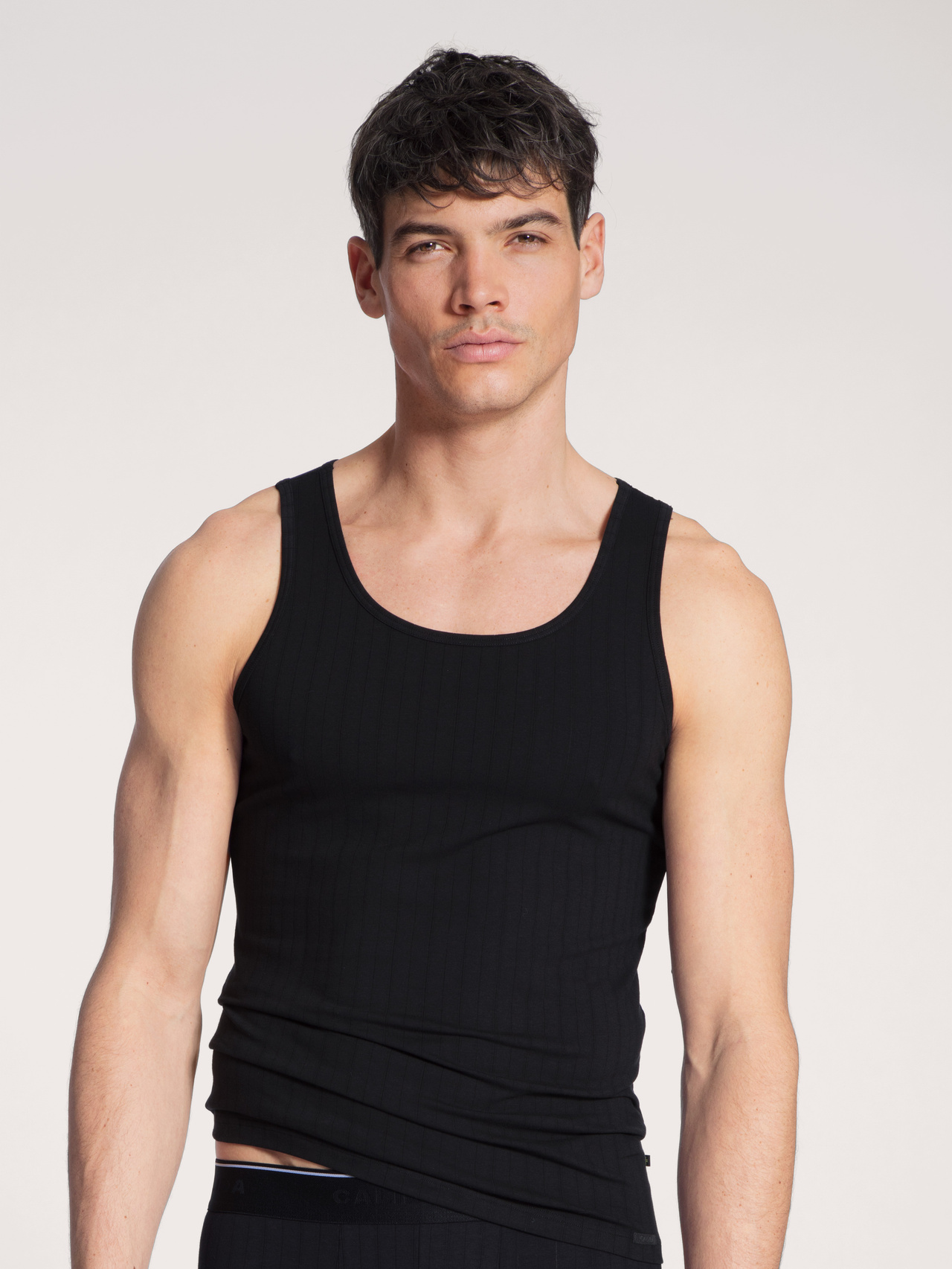 CALIDA Pure & Style Tank-Topfür Herren, XL, Schwarz, Klimaanlage für darunter