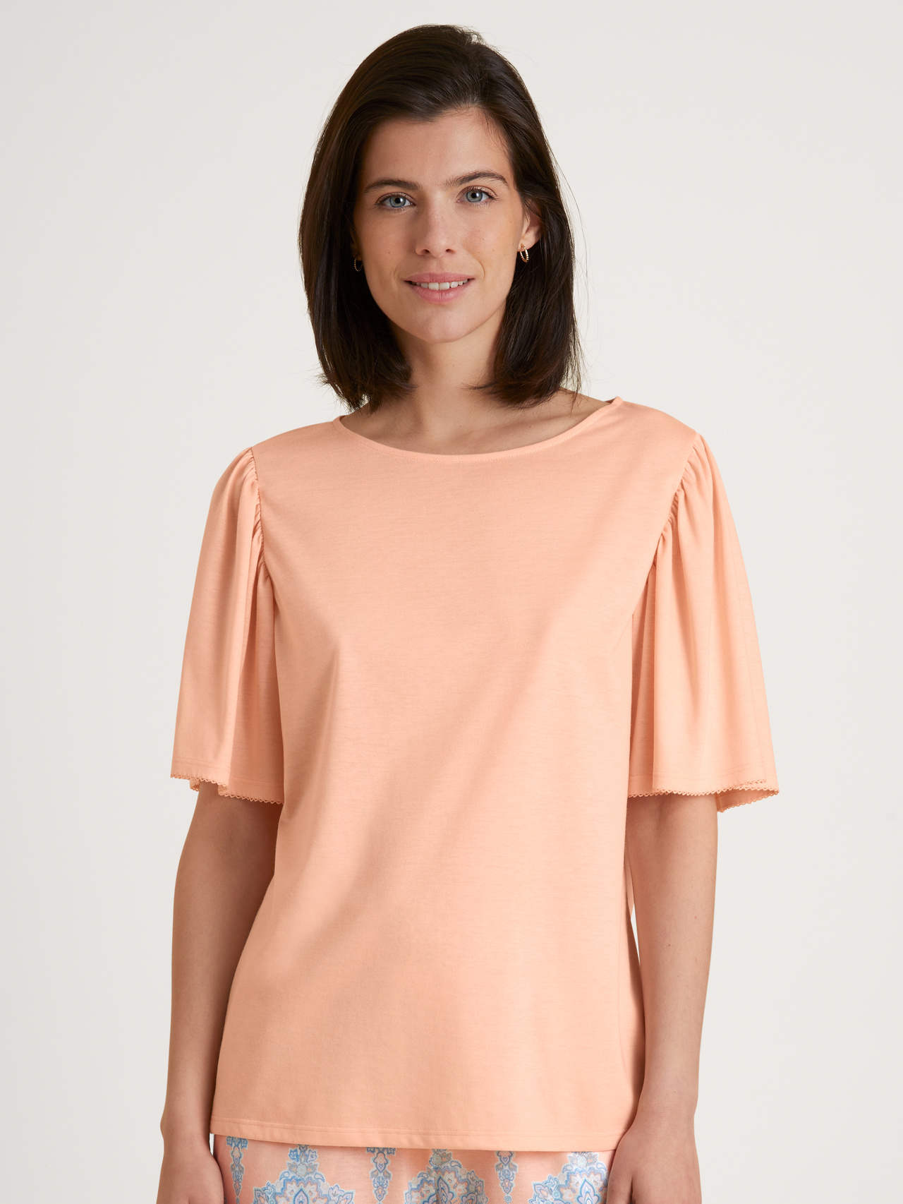 CALIDA Favourites Balance Kurzarm-Shirtfür Damen, XS, Orange, Feminines Sommertop