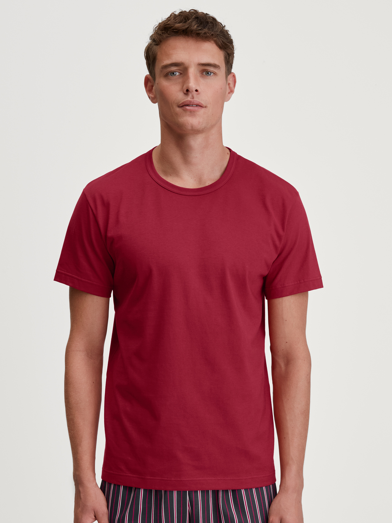 CALIDA Remix Basic Sleep Kurzarm-Shirtfür Herren, XXL, Rot, Mit Mix & Match zum persönlichem Wohlfühloutfit