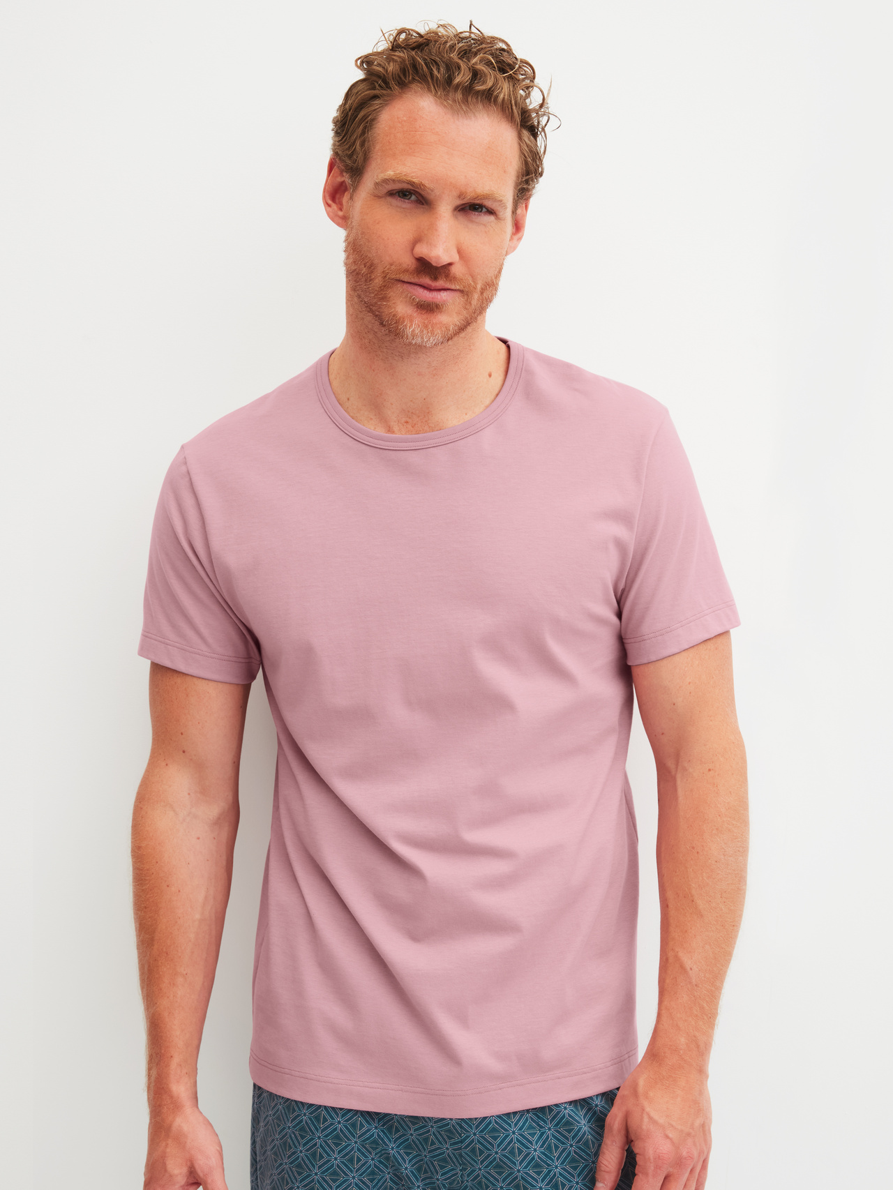 CALIDA RMX Sleep Leisure Kurzarm-Shirtfür Herren, XXL, Violett, Hochwertige Kombinationsmöglichkeiten