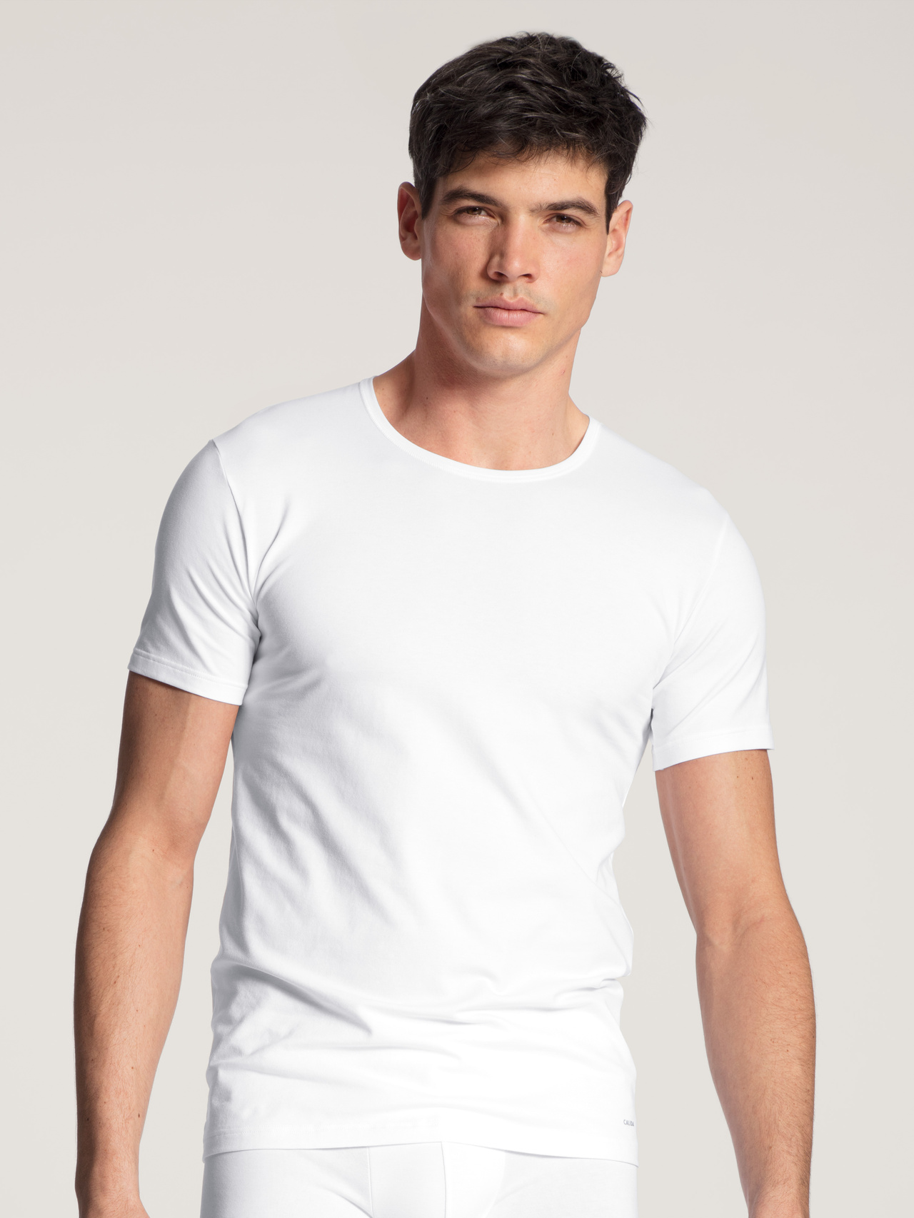 CALIDA Cotton Code T-Shirt, Rundhalsfür Herren, XXL, Weiß, Dein tägliches Codewort heißt: Komfort