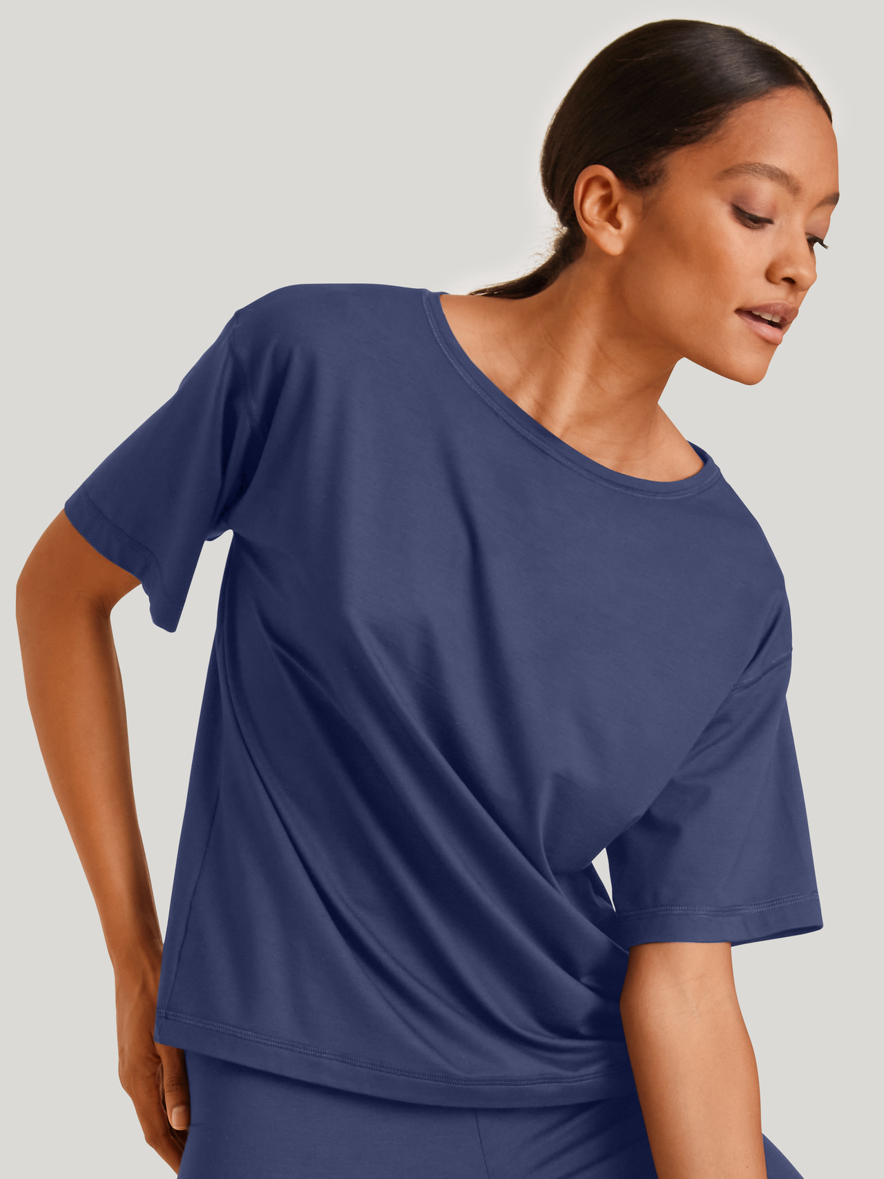 CALIDA DSW Balancing Kurzarm-Shirtfür Damen, XXS, Blau, Nie wieder zu heiß oder zu kalt