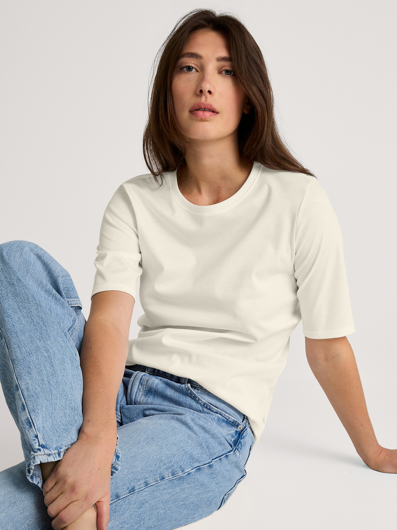 CALIDA Favourites Sleep Kurzarm-Shirtfür Damen, S, Weiß, Mit Mix & Match zu Wohlfühlmomenten