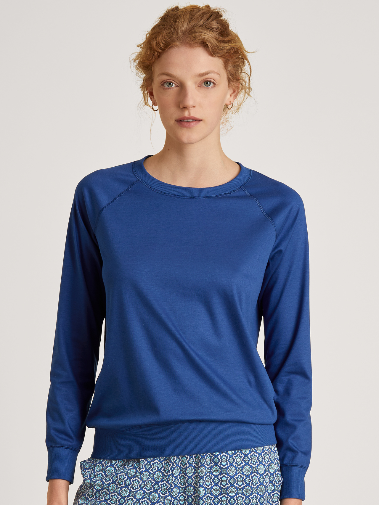 CALIDA Favourites Energy Langarm-Shirt, Raglanärmelfür Damen, XXS, Blau, All-time Favourites
