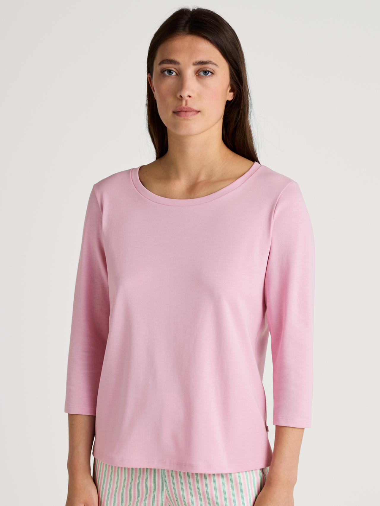 CALIDA Favourites Botanic Shirt mit 3/4-Armfür Damen, L, Rosa, Mit Mix & Match in sommerliche Stimmung