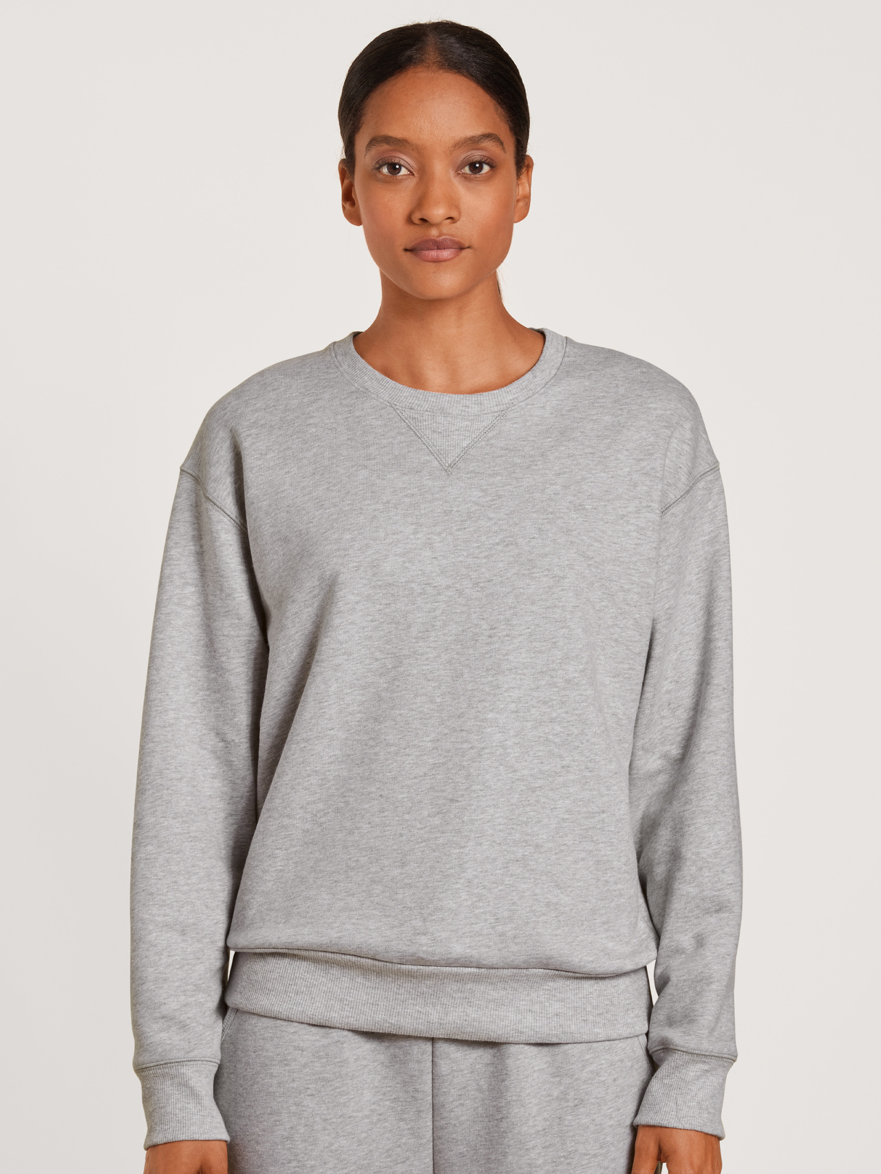 CALIDA Circular Lounge Sweatshirtfür Damen, XS, Grau, Kreislauffähige Lounge-Leistung