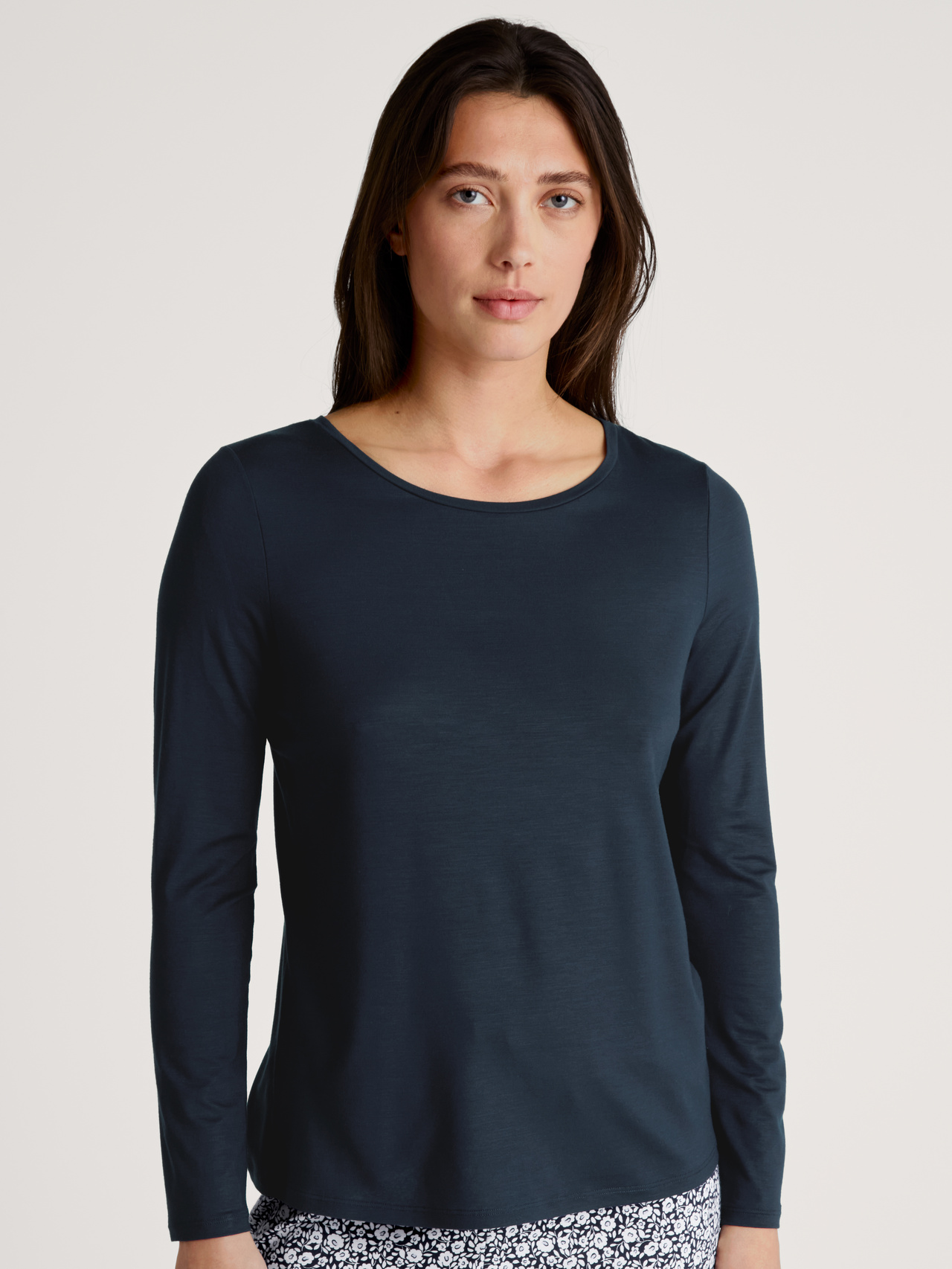CALIDA Favourites Joy II Langarm-Shirtfür Damen, XS, Blau, Mix it & Match it