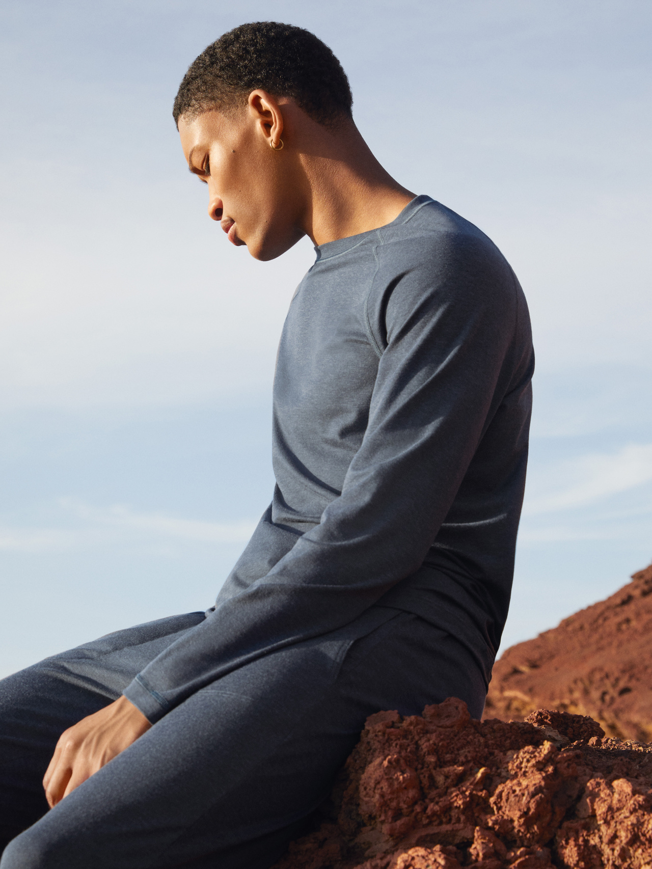 CALIDA DSW Warming Langarm-Shirtfür Herren, M, Grau, Wohlfühlwärme durch die ganze Nacht