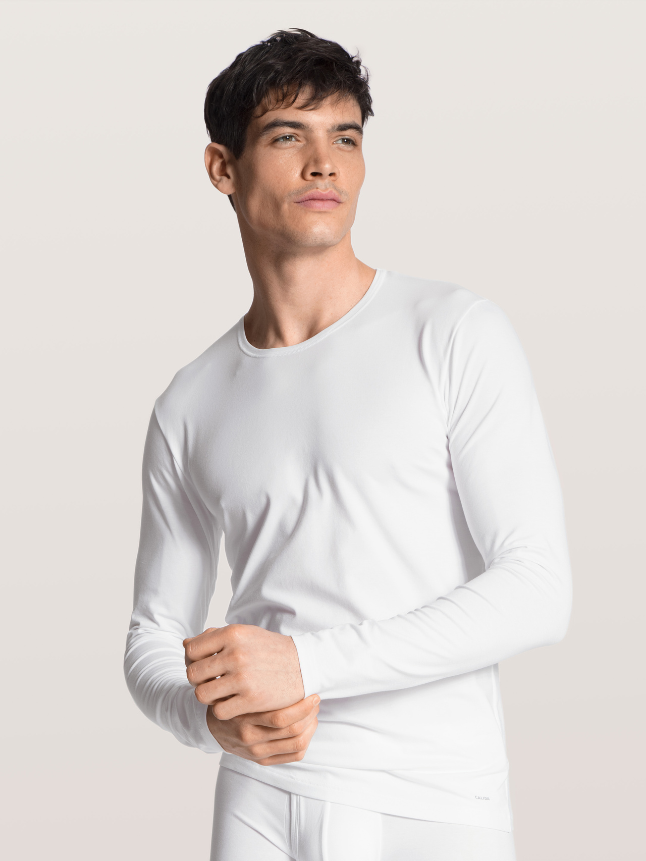 CALIDA Cotton Code Langarm-Shirtfür Herren, XXL, Weiß, Dein tägliches Codewort heißt: Komfort