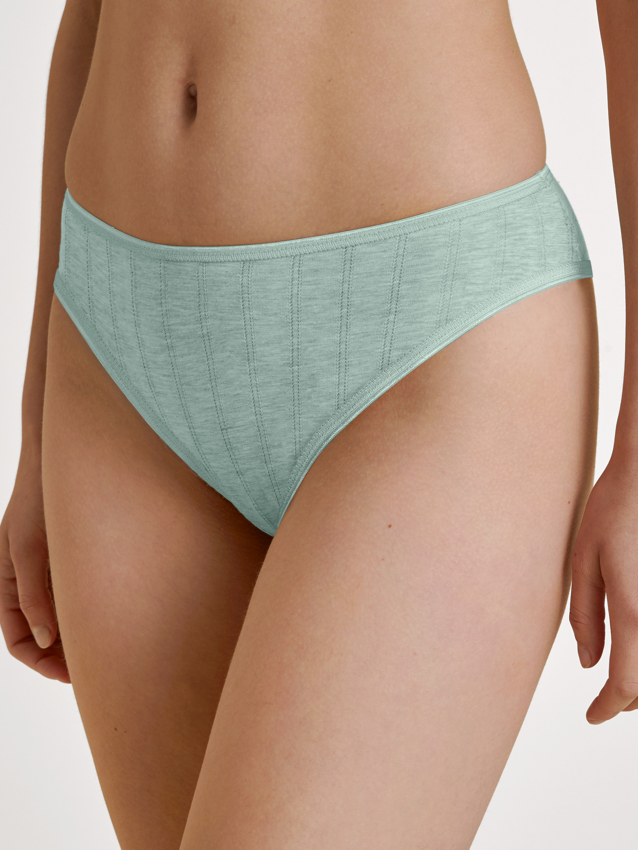 CALIDA Etude Xtra Slip, regular cutfür Damen, XS, Grün, Liaison aus bester Baumwolle und verspielter Spitze