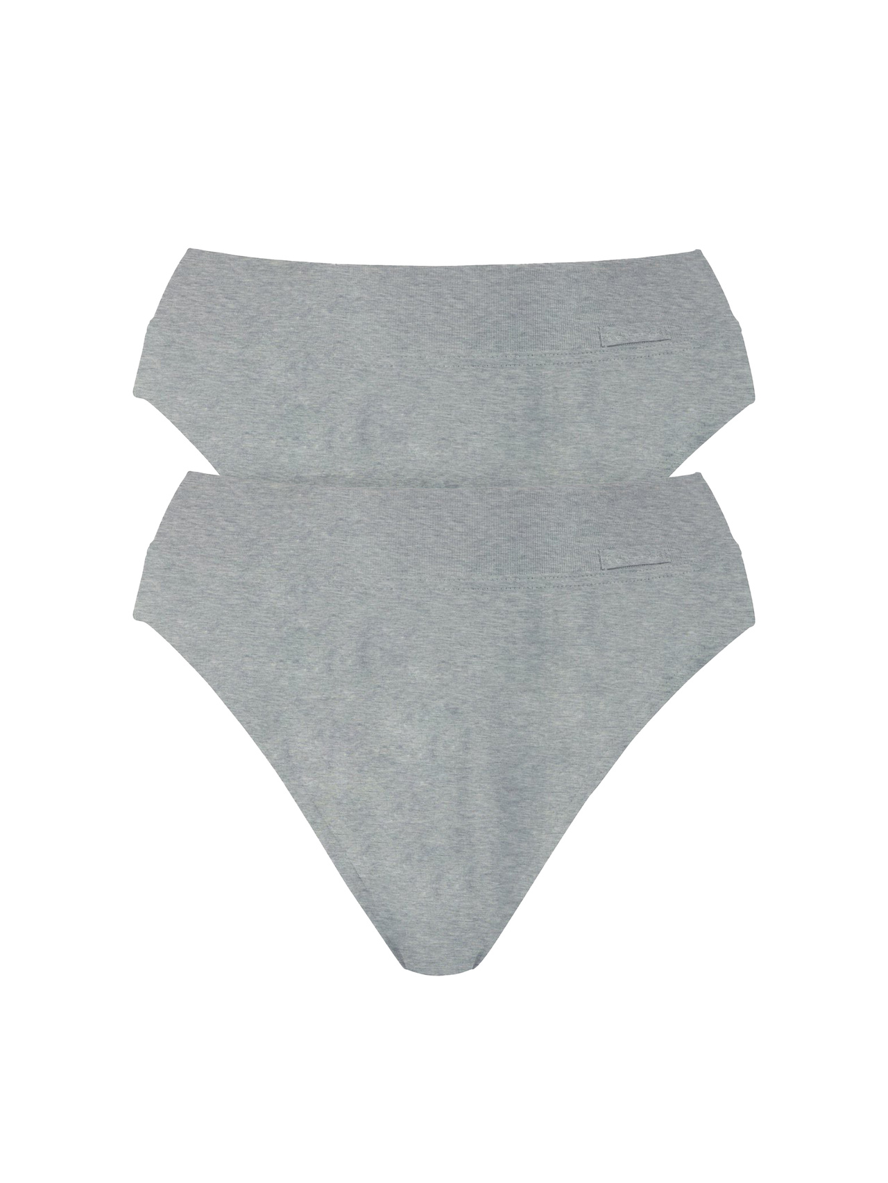 CALIDA Elastic Slip mit Softbund, High-Waist, 2er-Packfür Damen, L, Grau, So bequem kann sportlich sein