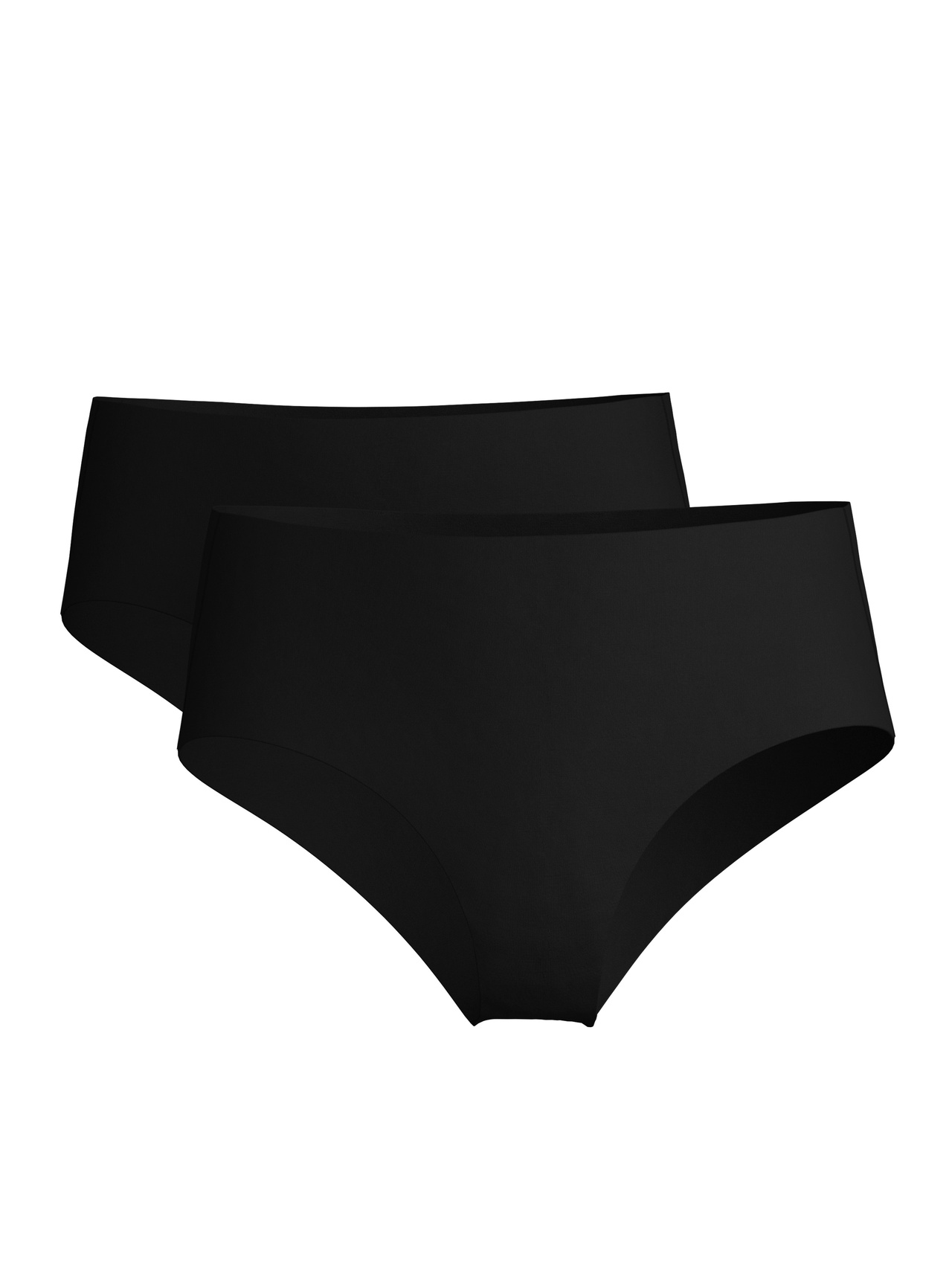 CALIDA Natural Skin Duo Seamless-Midislip, 2er-Packfür Damen, S, Schwarz, Natürliche Passform mit nahtloser Eleganz und moderner Silhouette