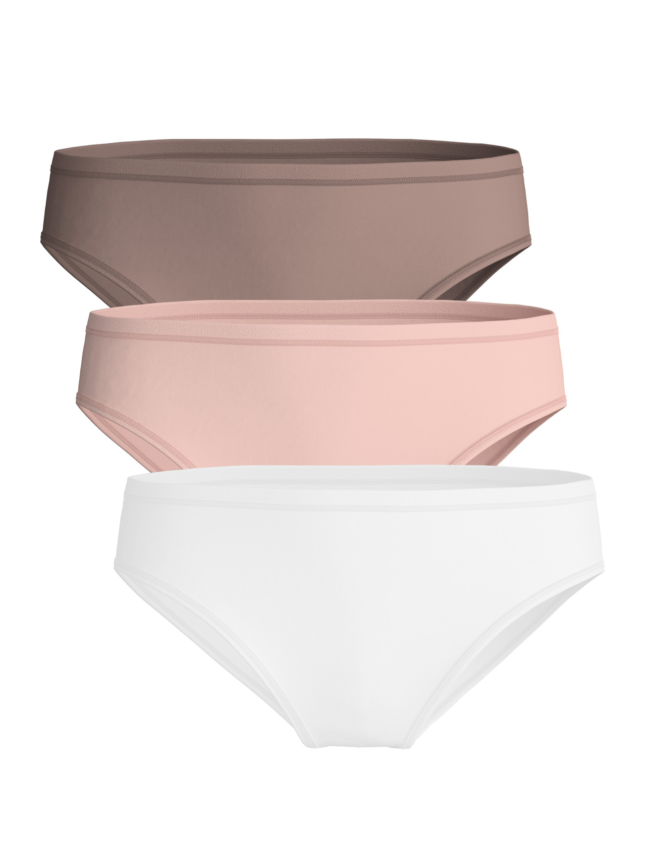 CALIDA Eco Sense Special Slip, 3er-Packfür Damen, S, Braun,Rosa,Weiß, Geschmeidig zur Haut – moderne Wäsche mit Frischegefühl und Komfortanspruch