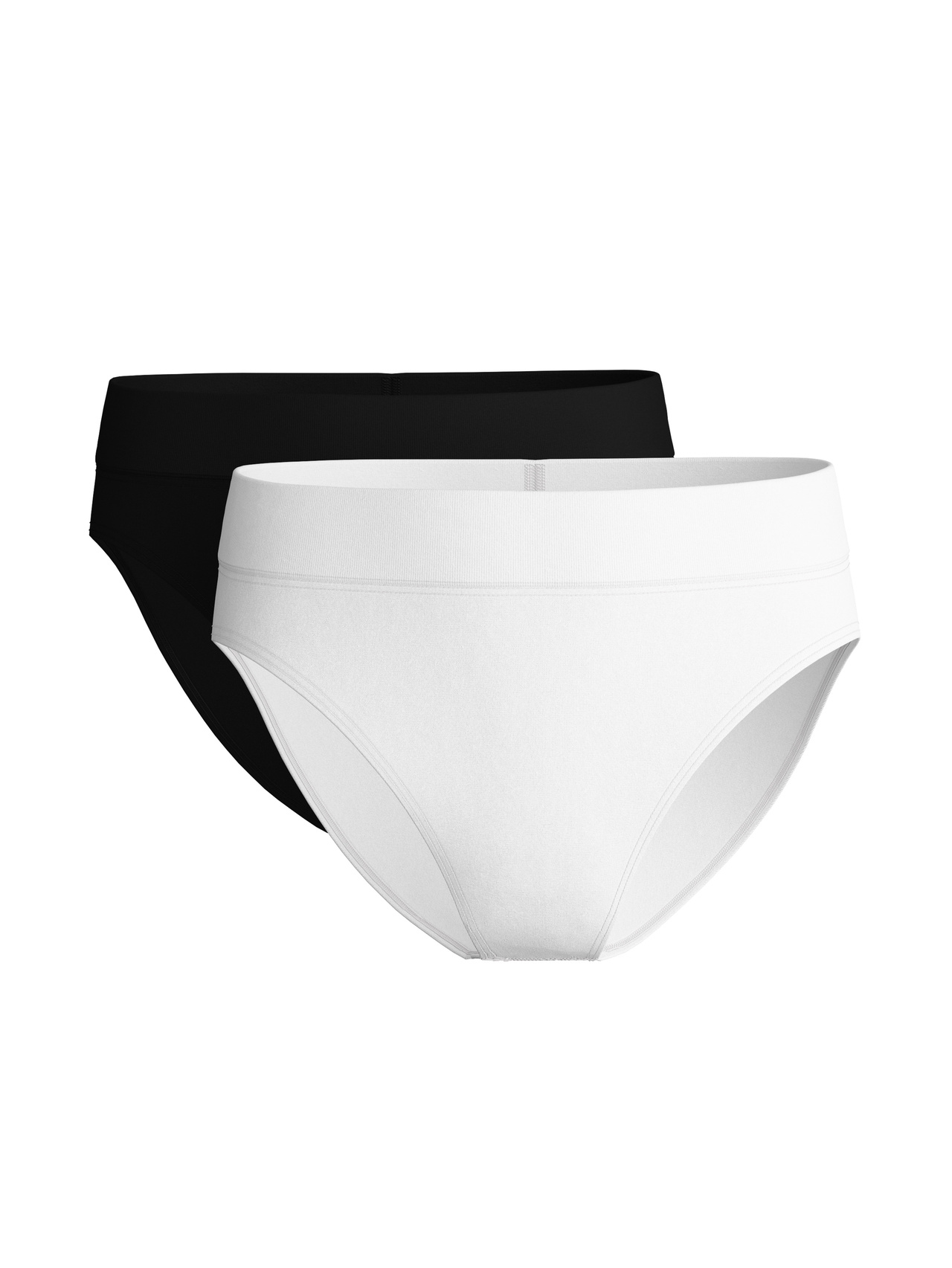 CALIDA Elastic Duopack Slip, High-Waist, 2er-Packfür Damen, S, Schwarz,Weiß, Hoher Bund mit klarer Linienführung für sicheren Sitz