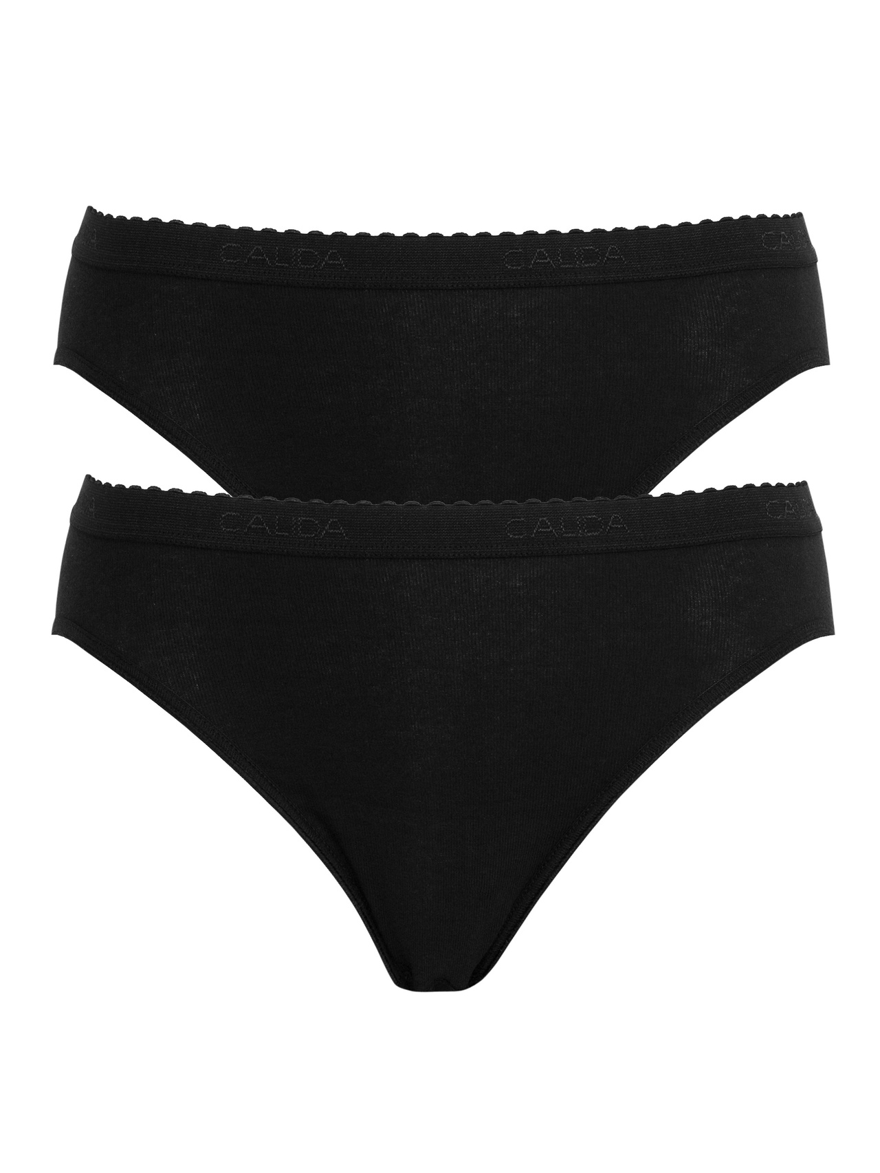 CALIDA Classic Slip Minislip 2er-Packfür Damen, S, Schwarz,