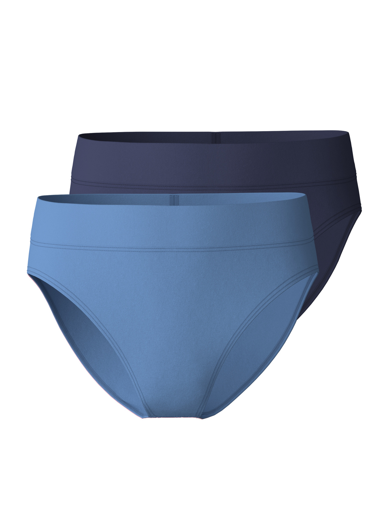 CALIDA Elastic Special Slip mit Softbund im Doppelpack, high waistfür Damen, M, Blau, So bequem kann sportlich sein