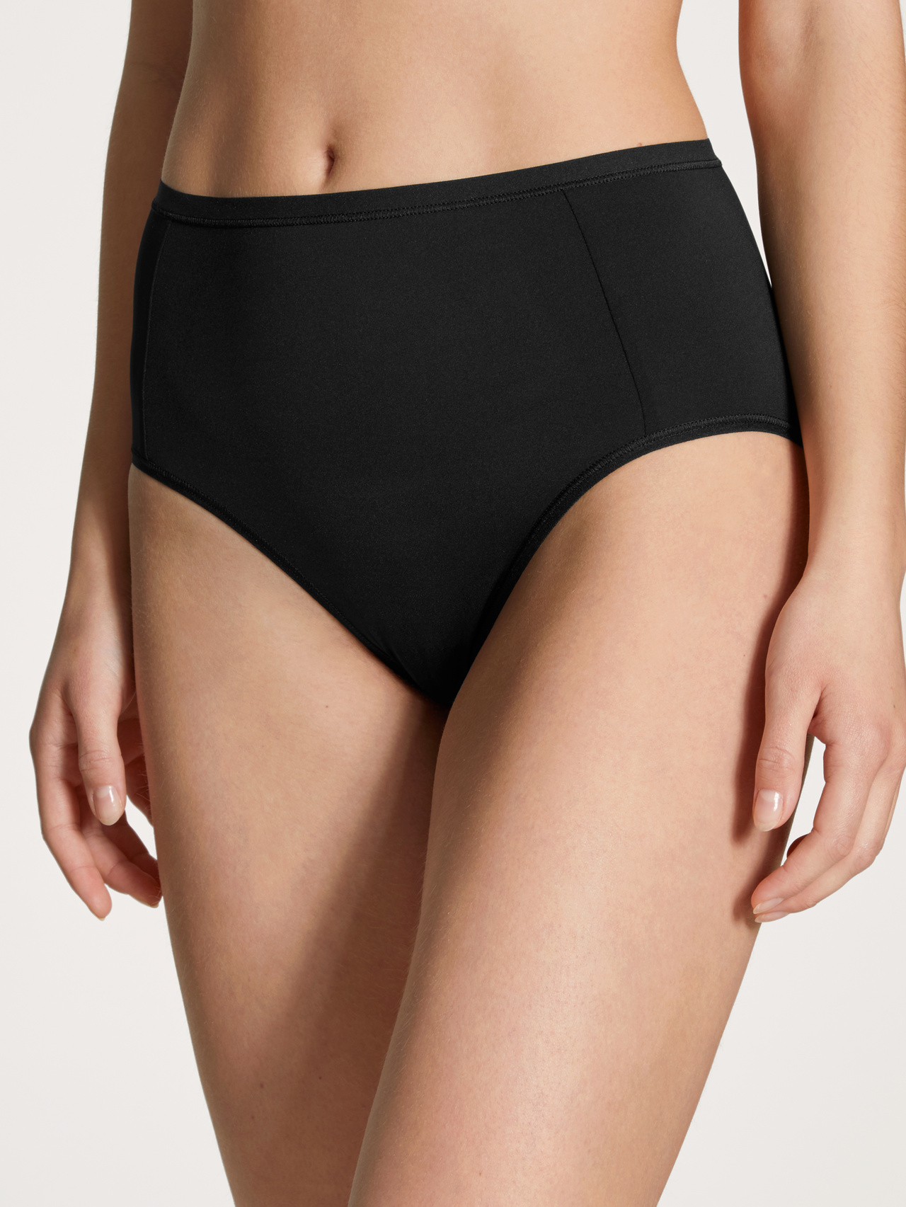CALIDA Eco Sense Slip, high waistfür Damen, L, Schwarz, Geschmeidig zur Haut, gut zur Umwelt