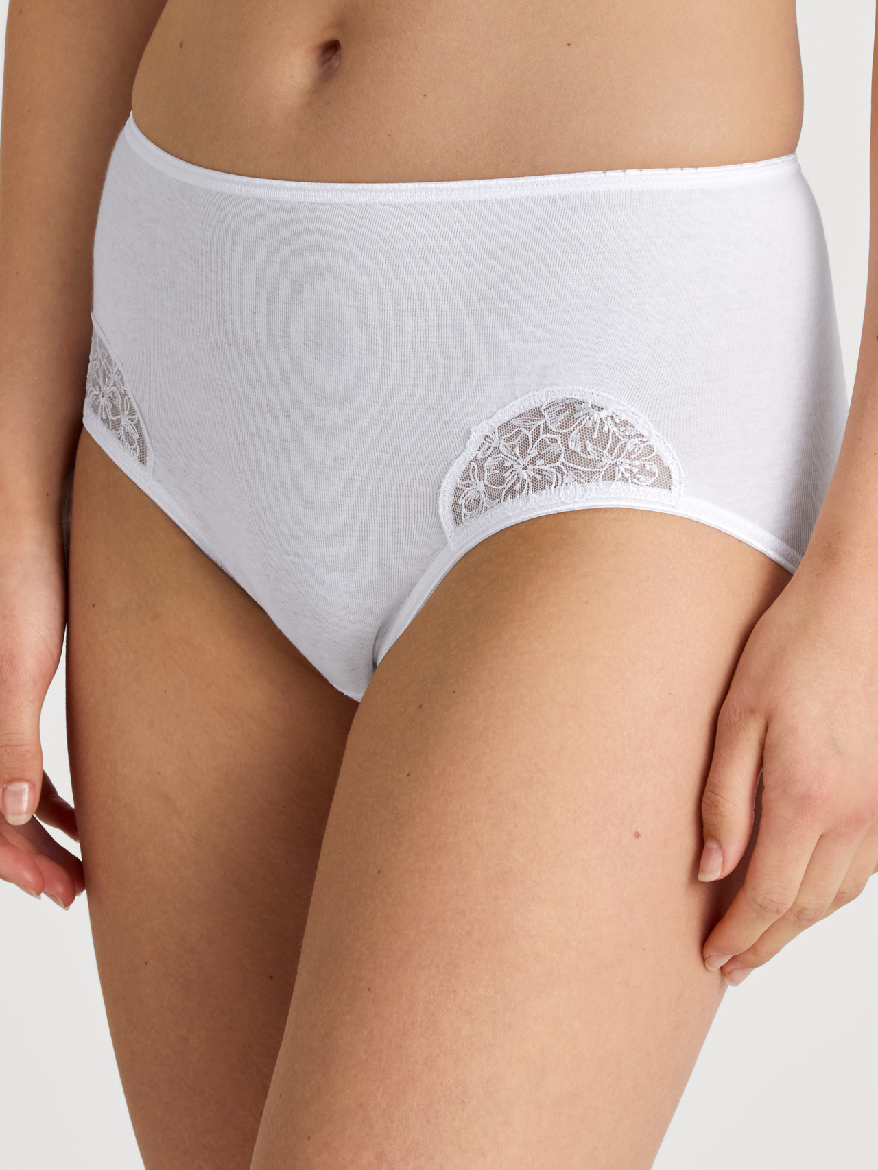 CALIDA Cotton Desire Midi-Slipfür Damen, M, Weiß, Voller Komfort, ohne störende Seitennähte
