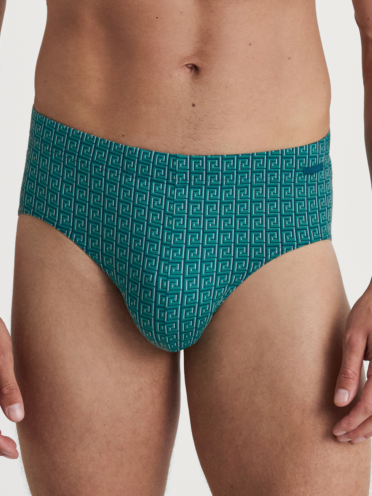 CALIDA Focus Trend Slipfür Herren, S, Türkis, Der perfekte Material-Mix, supersoft & funktional