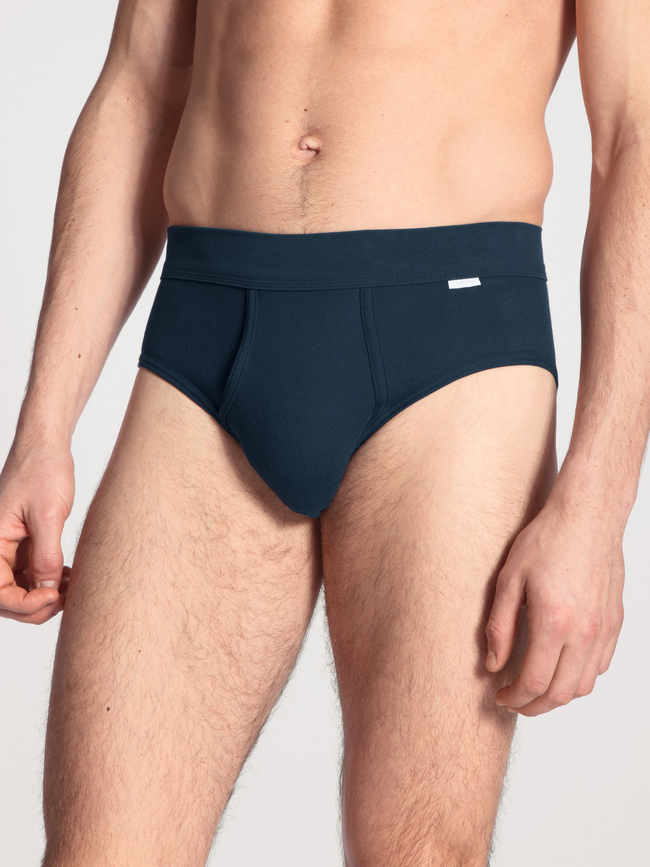 CALIDA Cotton 1:1 Slip m. Softbundfür Herren, XXL, Blau, Klassisches Understatement aus 100% Baumwolle