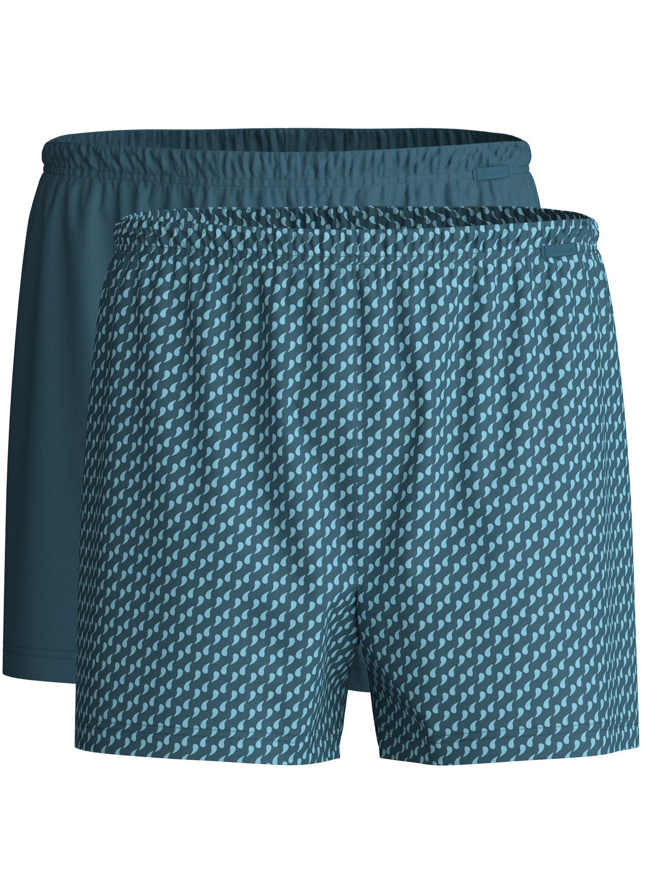 CALIDA Cotton Special Boxershorts, 2er-Packfür Herren, XXL, Türkis, Kombinationspartner im 2er-Pack