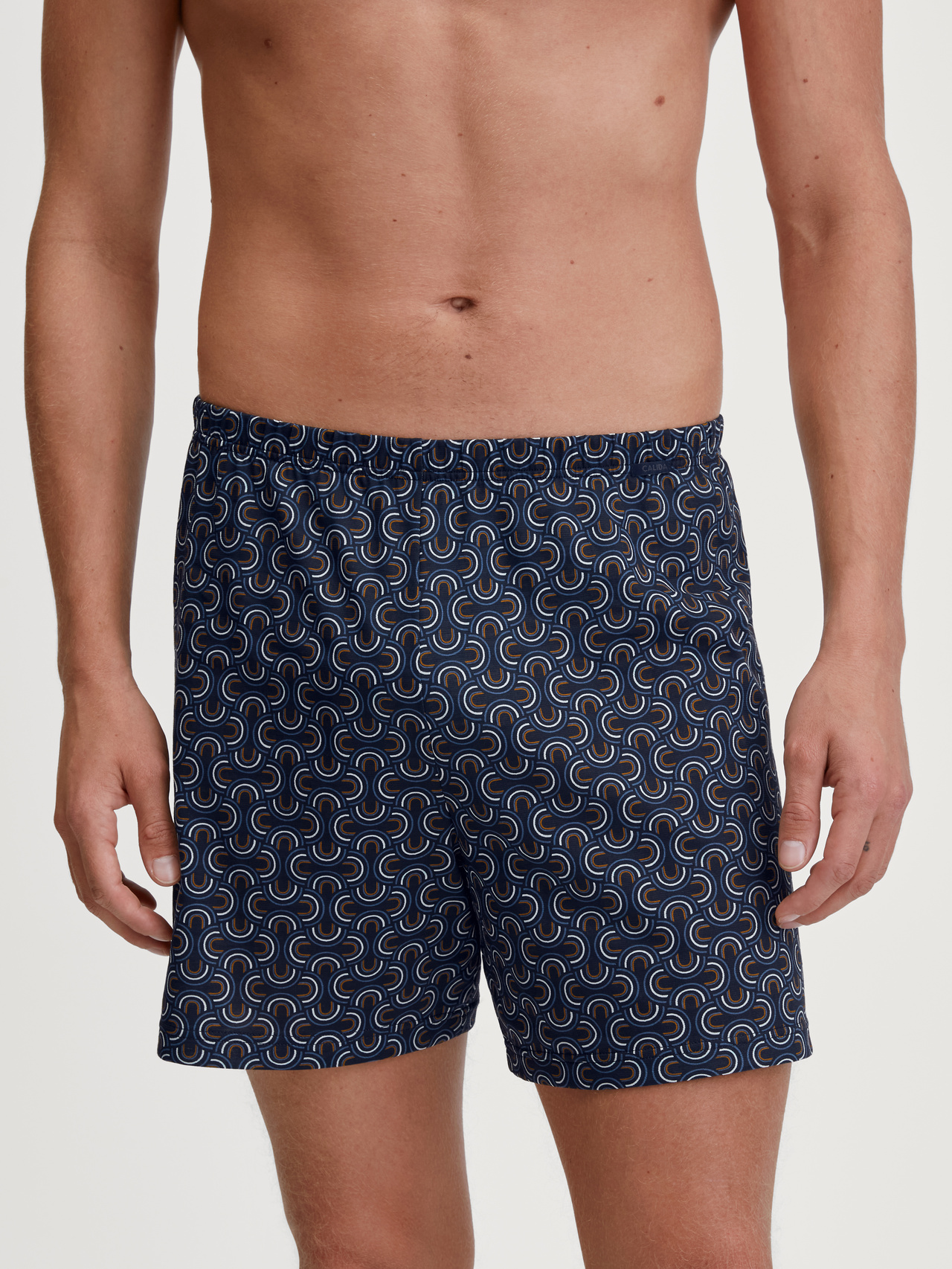 CALIDA Prints Jersey-Boxershorts ohne Eingrifffür Herren, XXL, Blau, Tolle Kombinationspartner aus reiner Baumwolle!