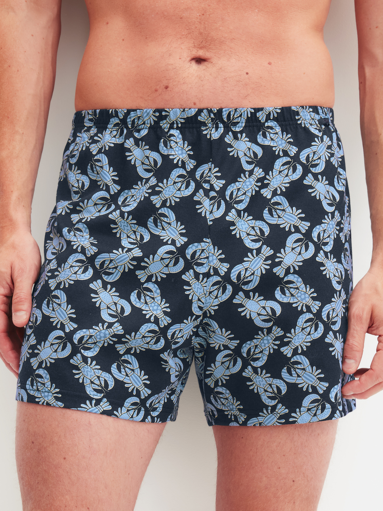 CALIDA Prints Jersey-Boxershorts ohne Eingrifffür Herren, XXL, Blau, Tolle Kombinationspartner aus reiner Baumwolle!