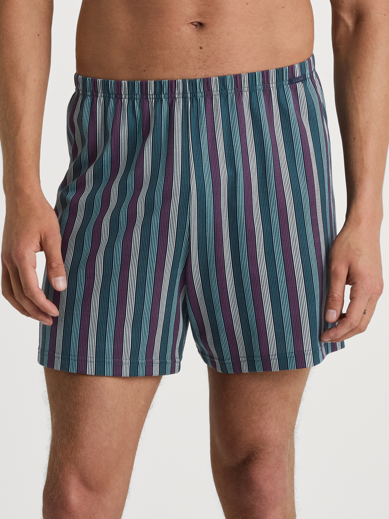 CALIDA Prints Jersey-Boxershorts ohne Eingrifffür Herren, S, Blau, Toller Kombinationspartner aus reiner Baumwolle!