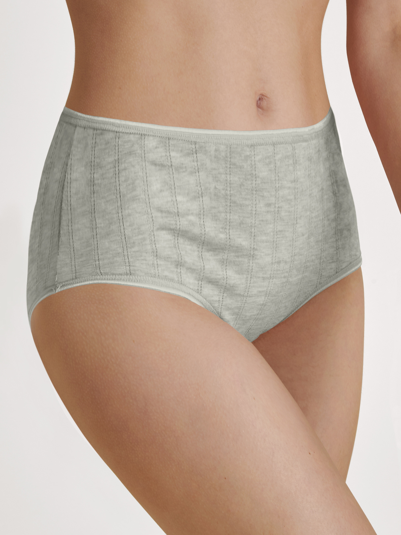 CALIDA Etude Xtra Panty, high waistfür Damen, S, Grau, Liaison aus bester Baumwolle und verspielter Spitze