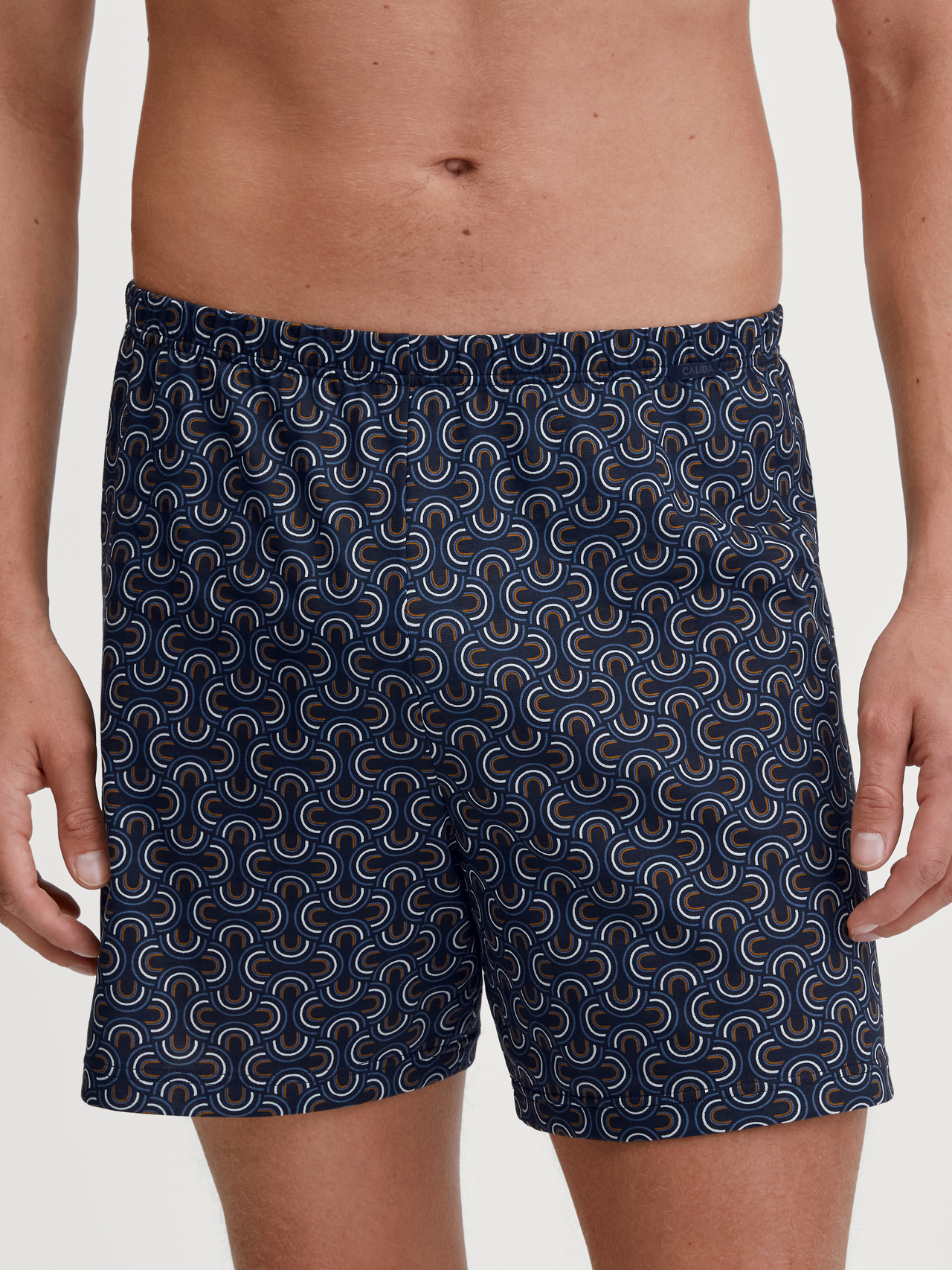 CALIDA Prints Jersey-Boxershorts ohne Eingrifffür Herren, XXL, Blau, Tolle Kombinationspartner aus reiner Baumwolle!