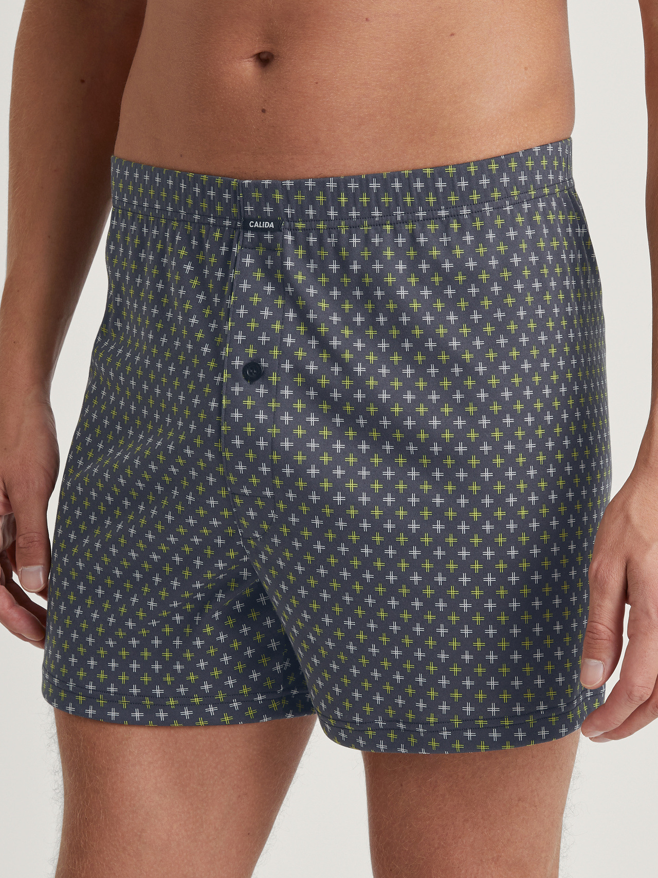 CALIDA Swiss Edition Boxershortsfür Herren, S, Grau, Tradition verbindet