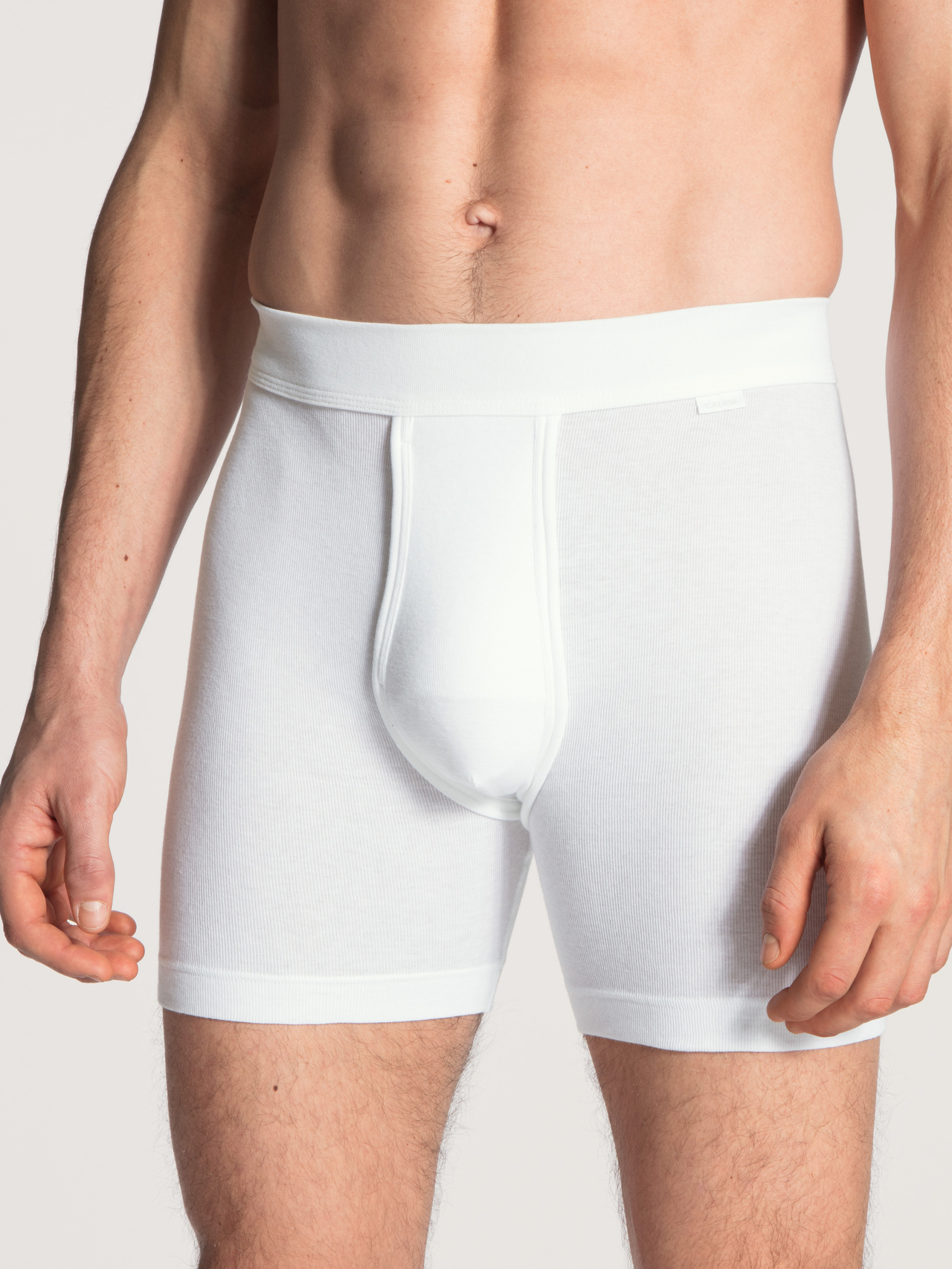 CALIDA Cotton 1:1 Boxer Brief, extra langfür Herren, L, Weiß, Klassisches Understatement aus 100% Baumwolle