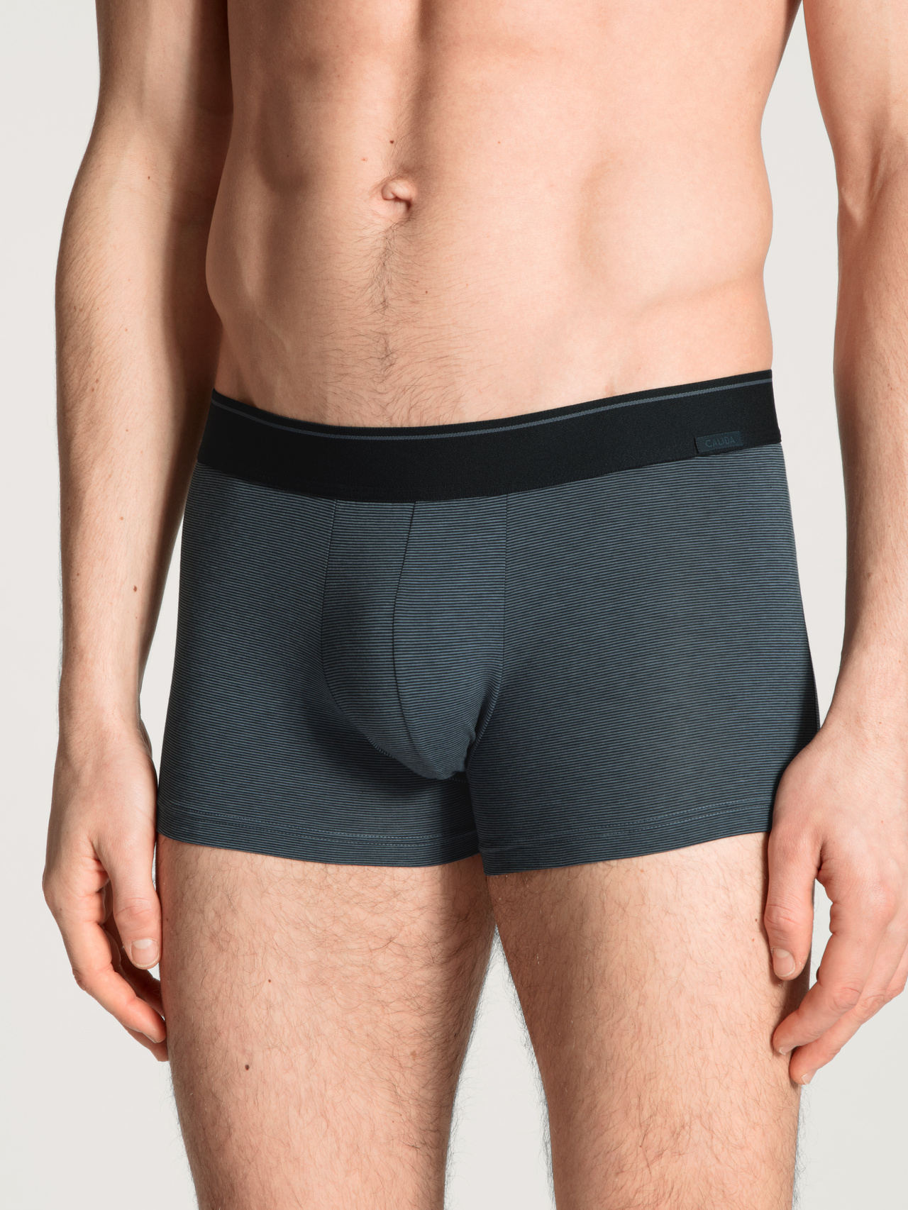 CALIDA Cotton Stretch Boxer Brief mit Softbundfür Herren, S, Blau, Style-Statement mit perfekter Passform